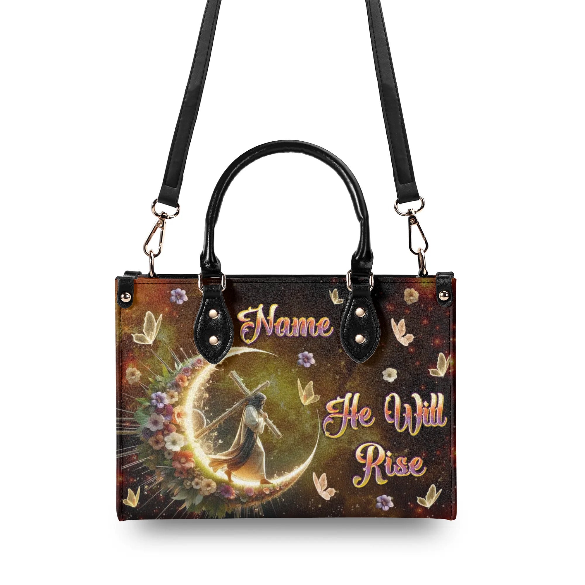 He Will Rise Leather Handbag - Tlpq3107244