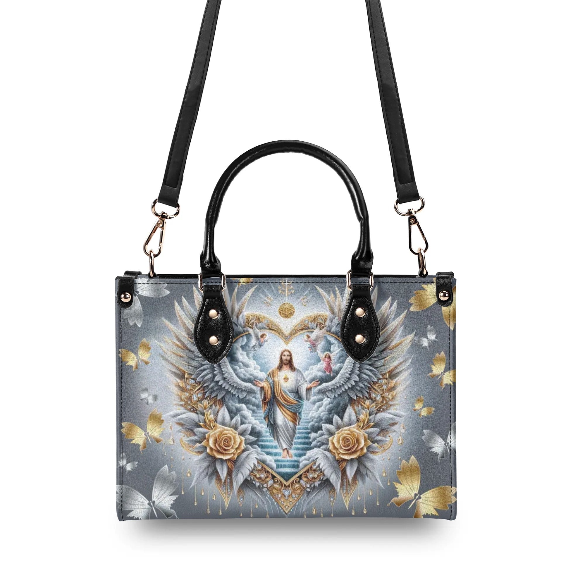 Jesus Angel Heart Leather Handbag - Tltw1907242