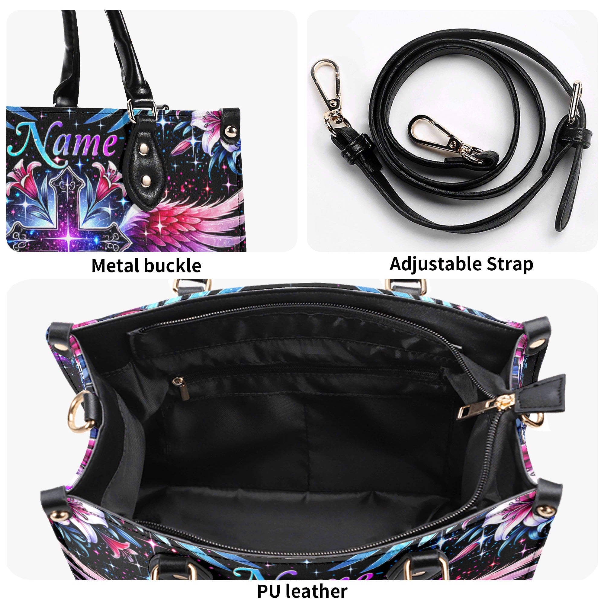 I Believe There Are Angels Among Us Leather Handbag - Tytm2202251