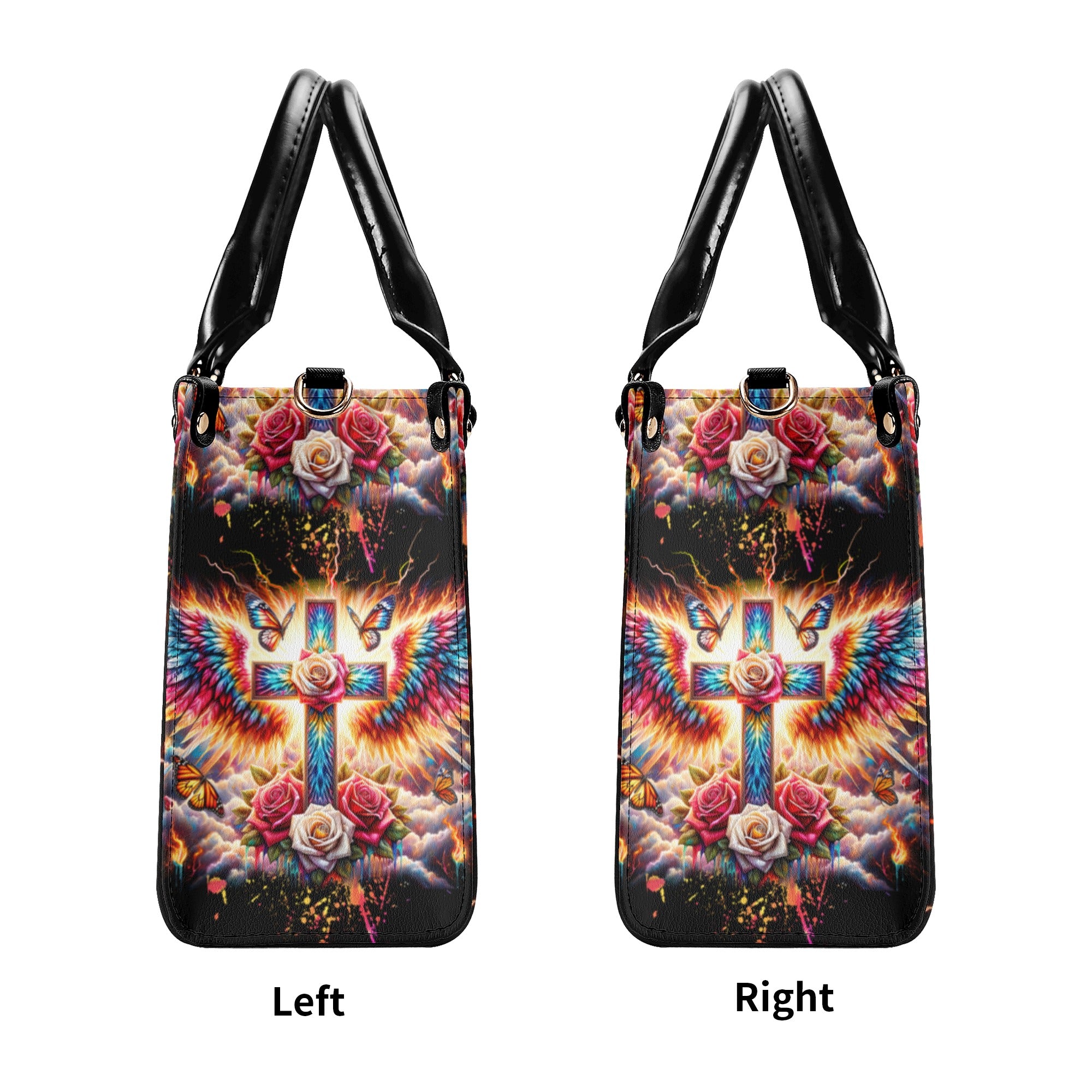 Cross Wings Tie Dye Leather Handbag -  Tlnz0810241