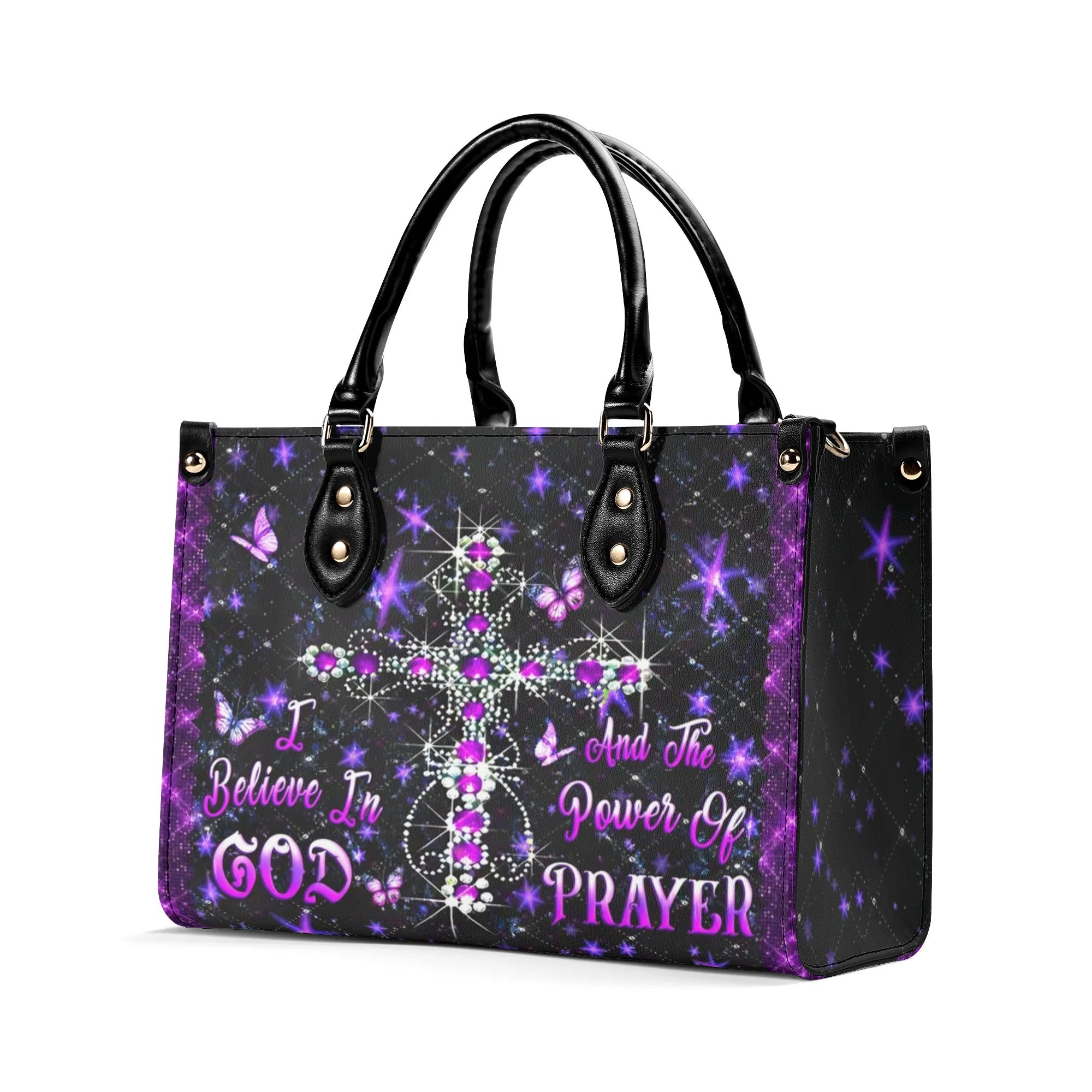 I Believe In God Leather Handbag - Yhlt3107244