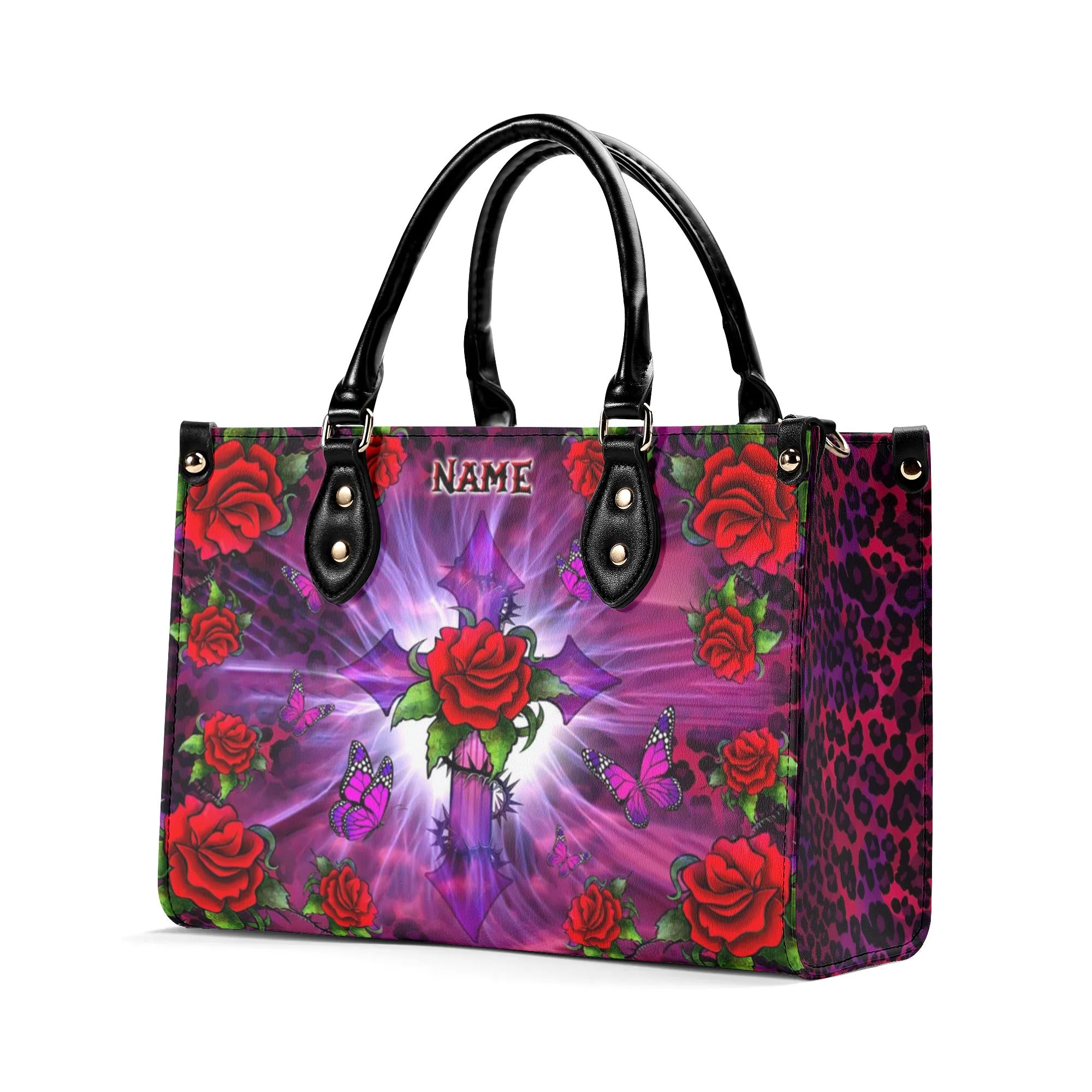 Cross Rose Leather Handbag - Tltw0507243