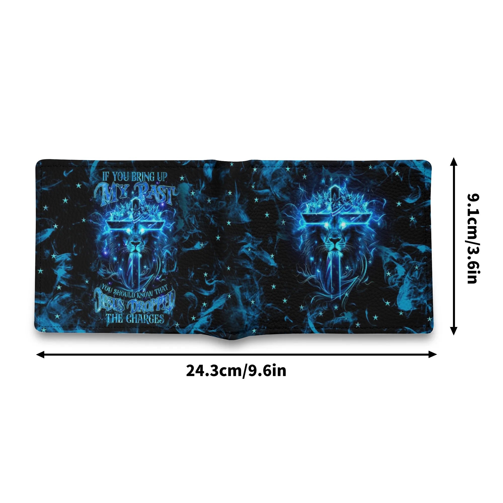 Jesus Dropped The Charges Lion Men's Leather Wallet - Tlnz2006245