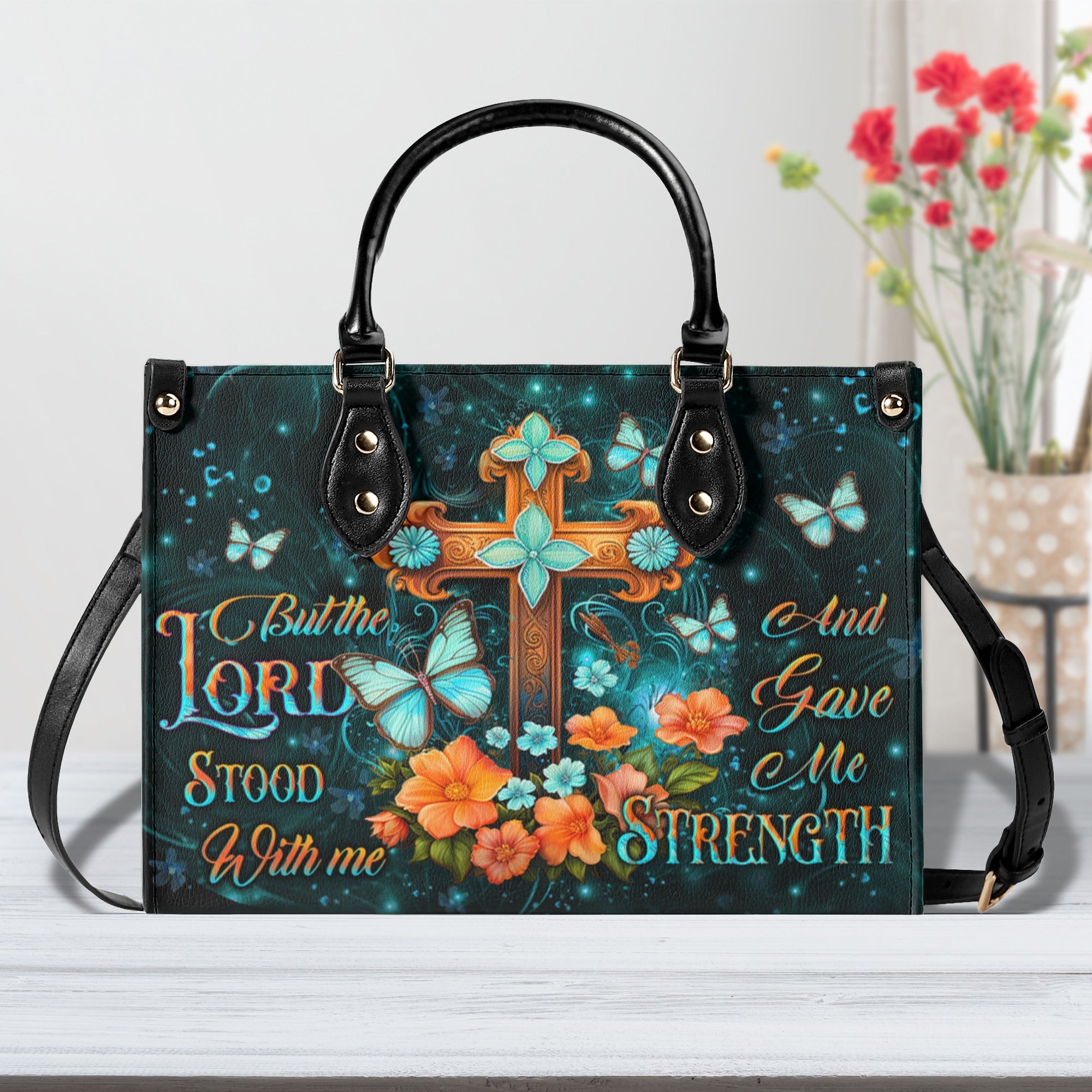 Lord Stood With Me Leather Handbag - Yhlt3110244