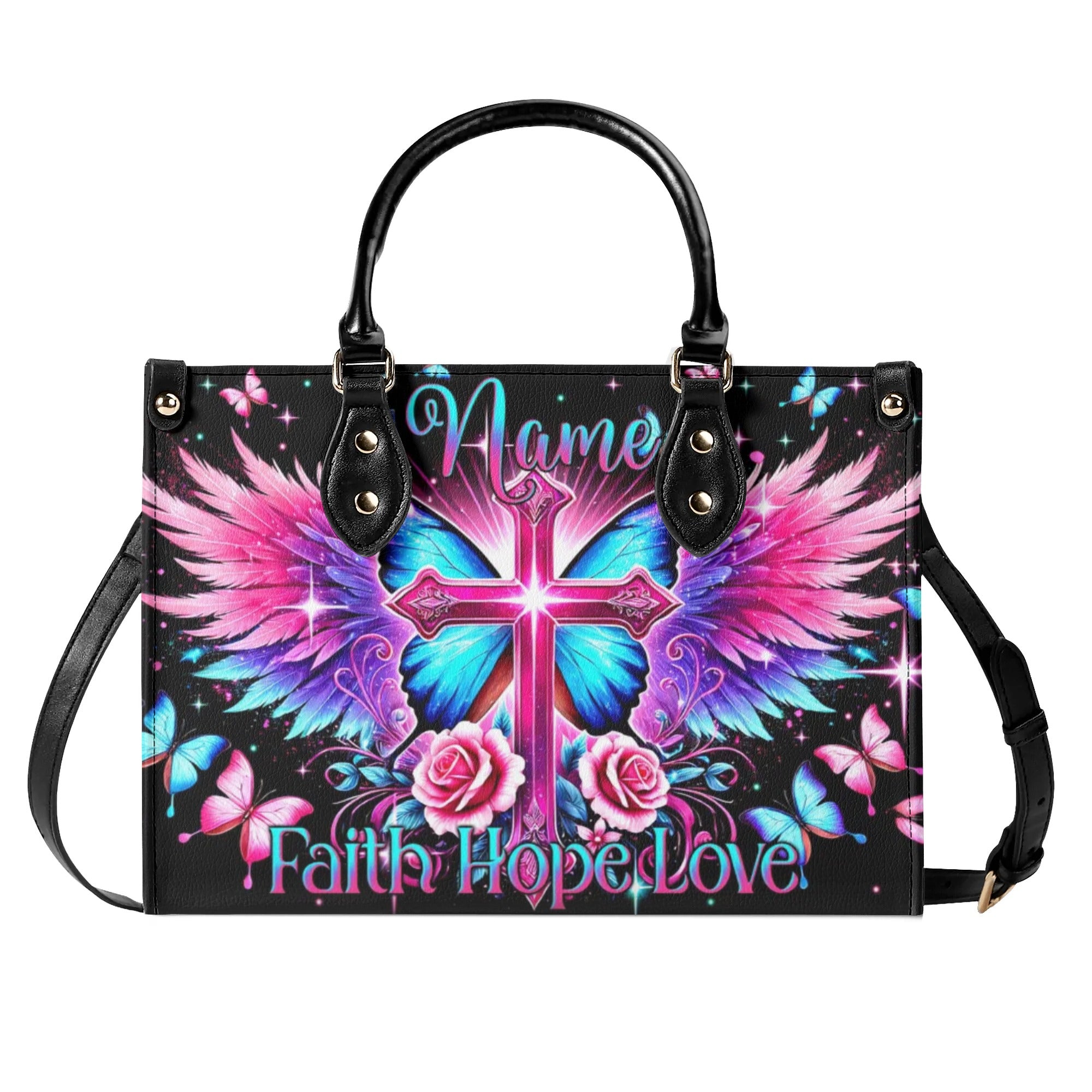 Faith Hope Love Leather Handbag - Tytm0207243