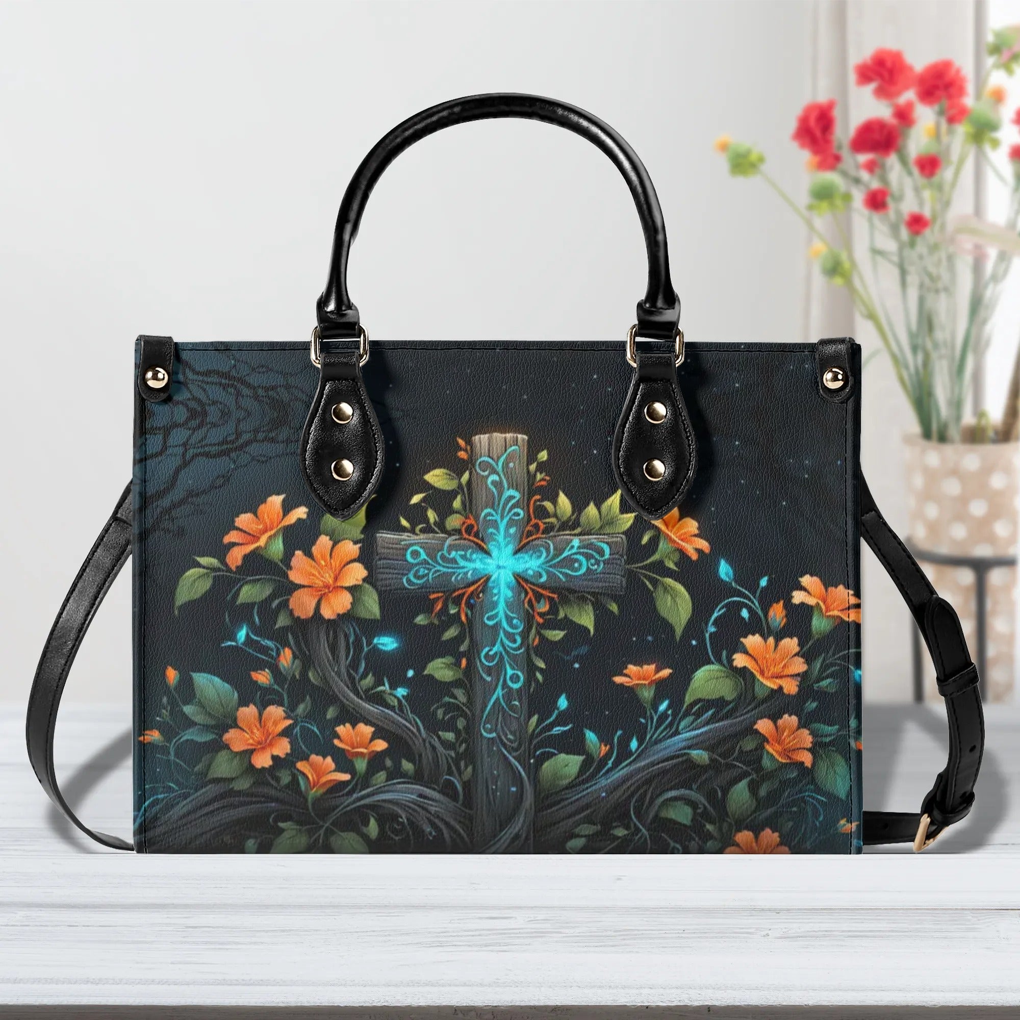 Faith Flower Leather Handbag - Yhdu1408244