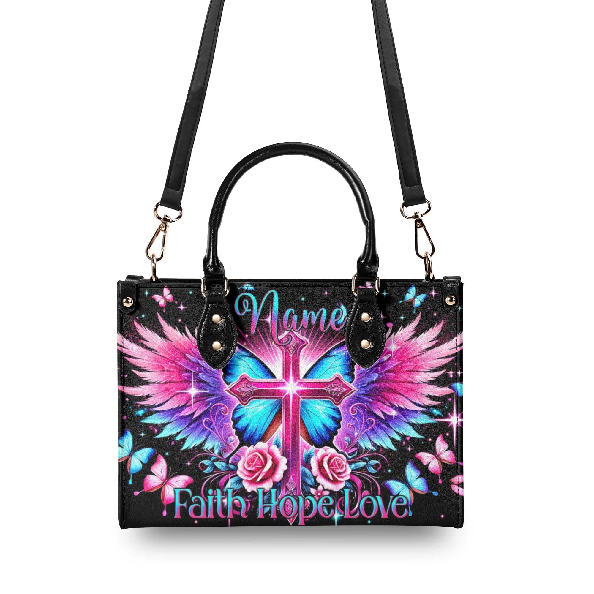 Faith Hope Love Leather Handbag - Tytm0207243