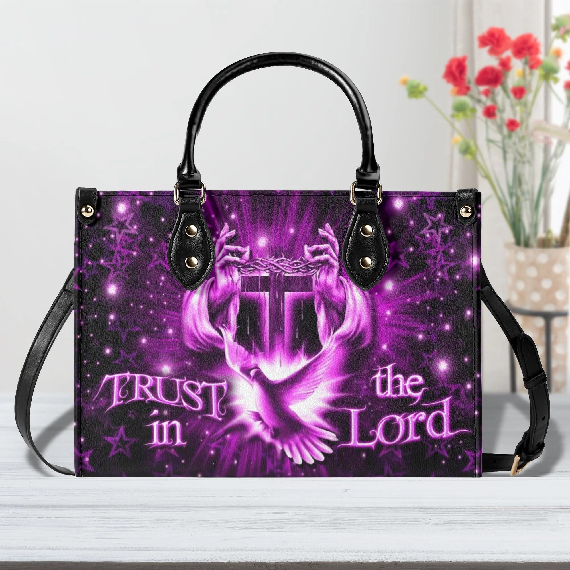 Trust In The Lord Leather Handbag - Yhdu0910244