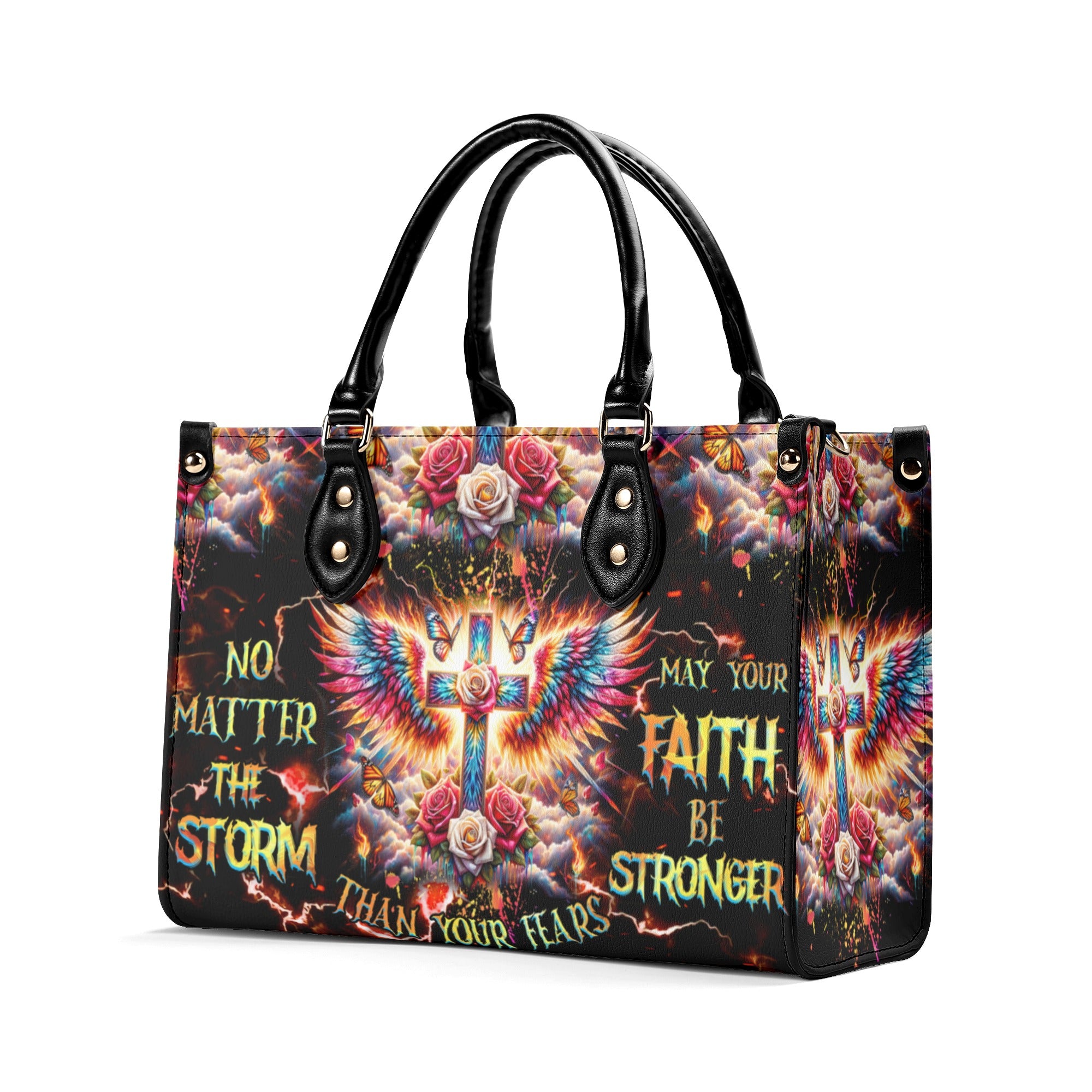 Cross Wings Tie Dye Leather Handbag -  Tlnz0810241