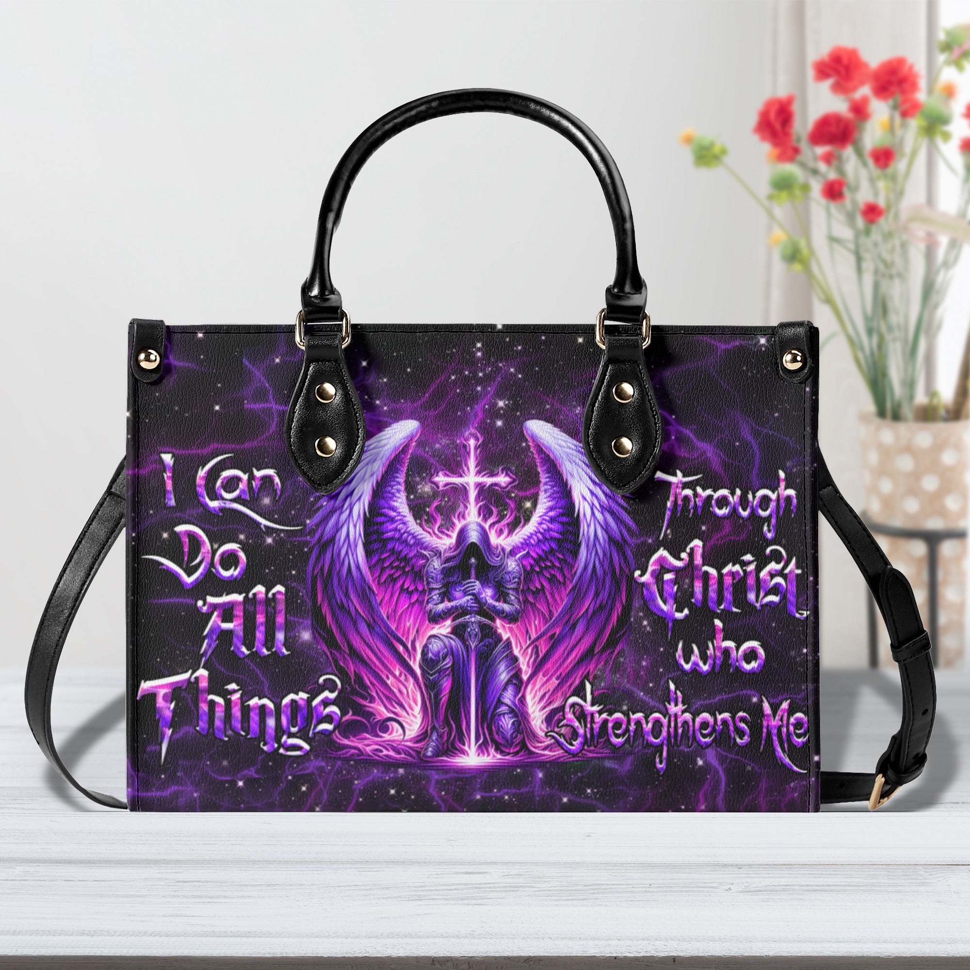 I Can Do All Things Leather Handbag - Yhhn1610241