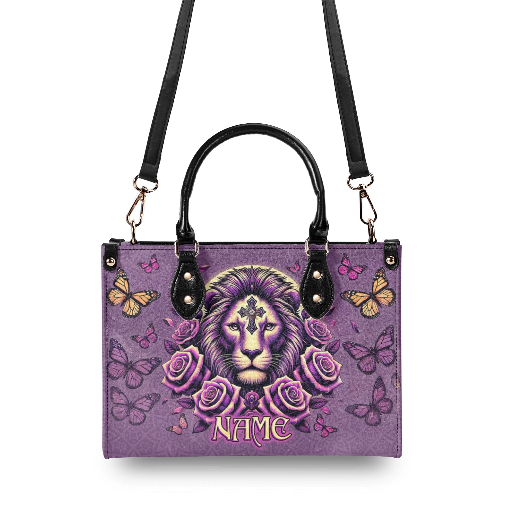 Lion Rose Leather Handbag  - Tlno0411244