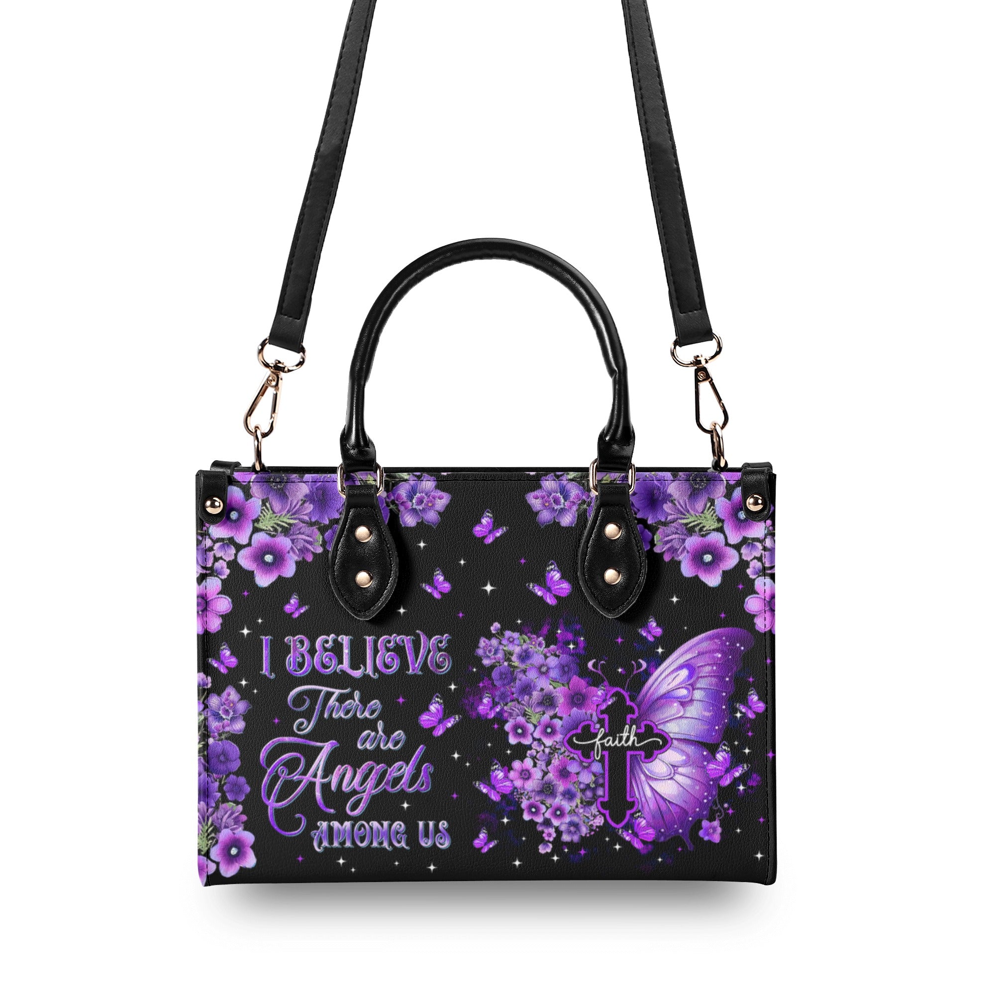 I Believe There Are Angels Among Us  Leather Handbag  - Tltr2512244