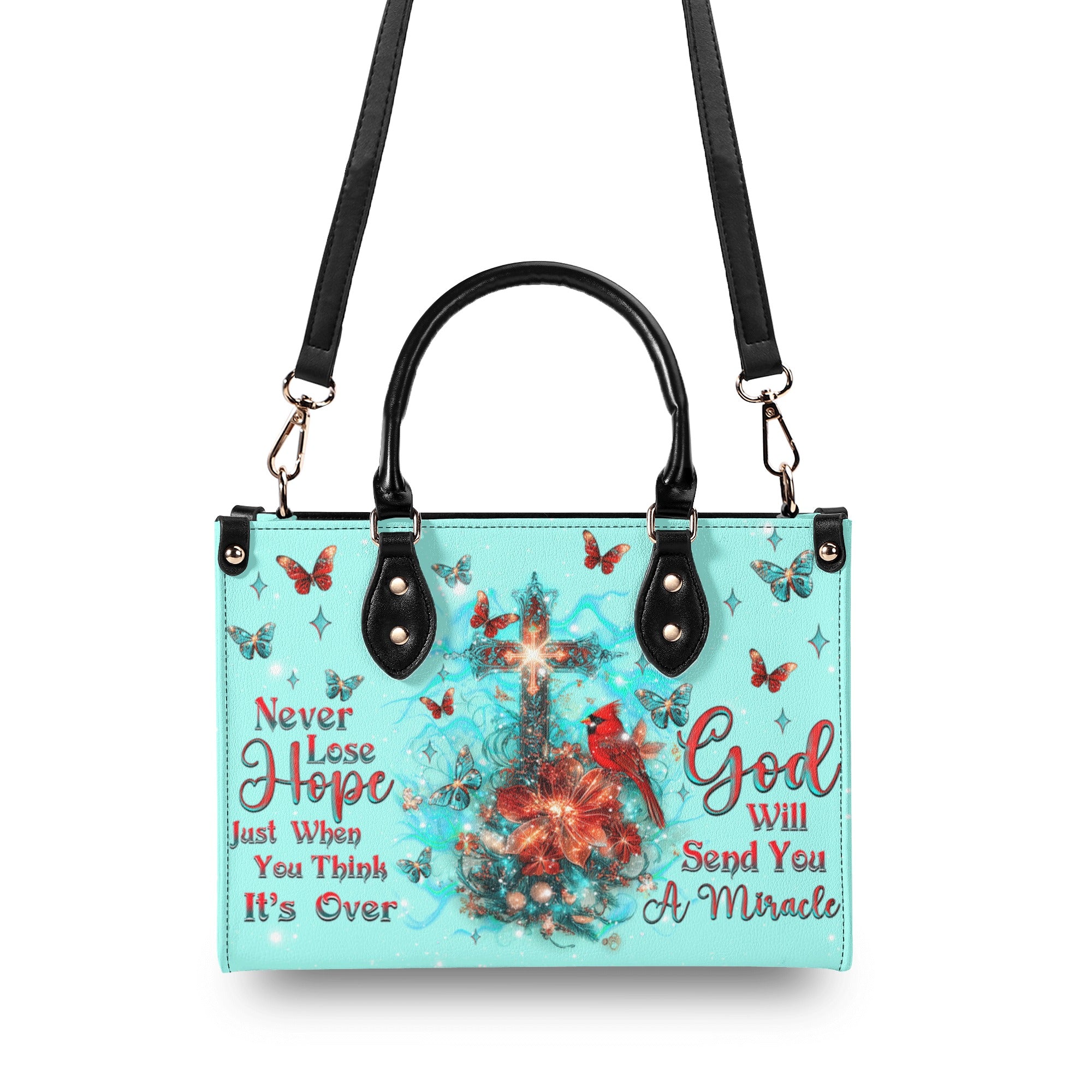 God Will Send You A Miracle Cardinal Leather Handbag  - Tlnz2412245