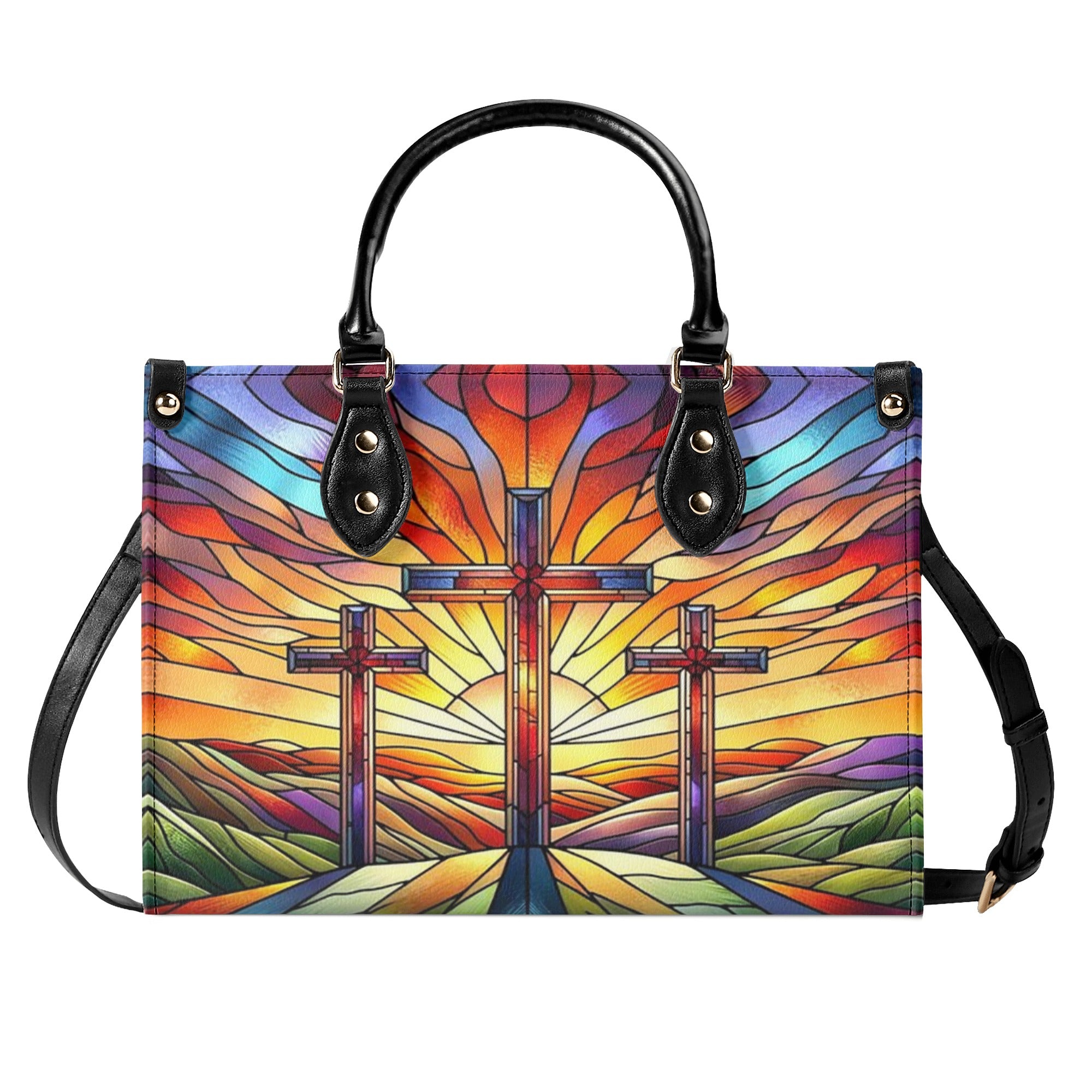 Christian Cross Stained Glass Leather Handbag - Yhlt2011244