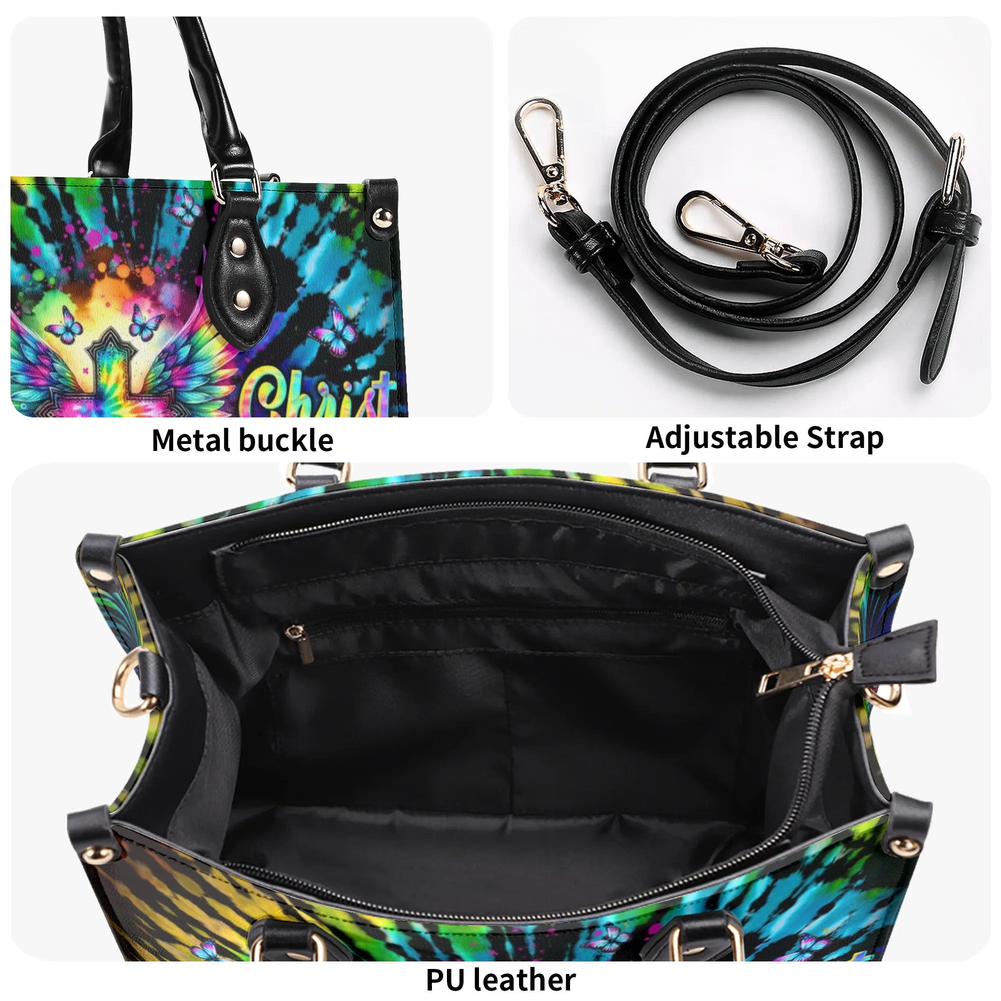 I Can Do All Things Cross Tie Dye Leather Handbag - Tltw2106242