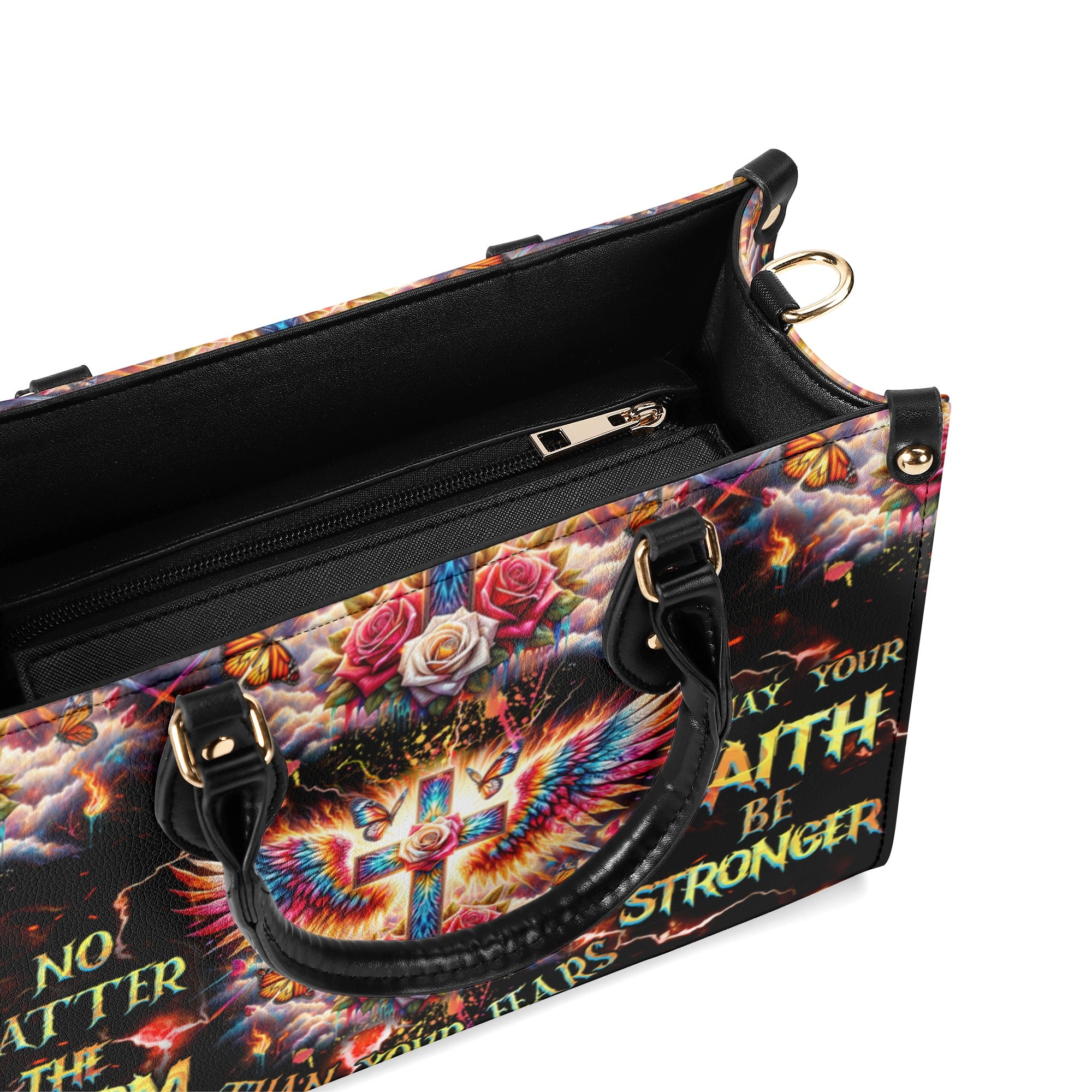 Cross Wings Tie Dye Leather Handbag -  Tlnz0810241