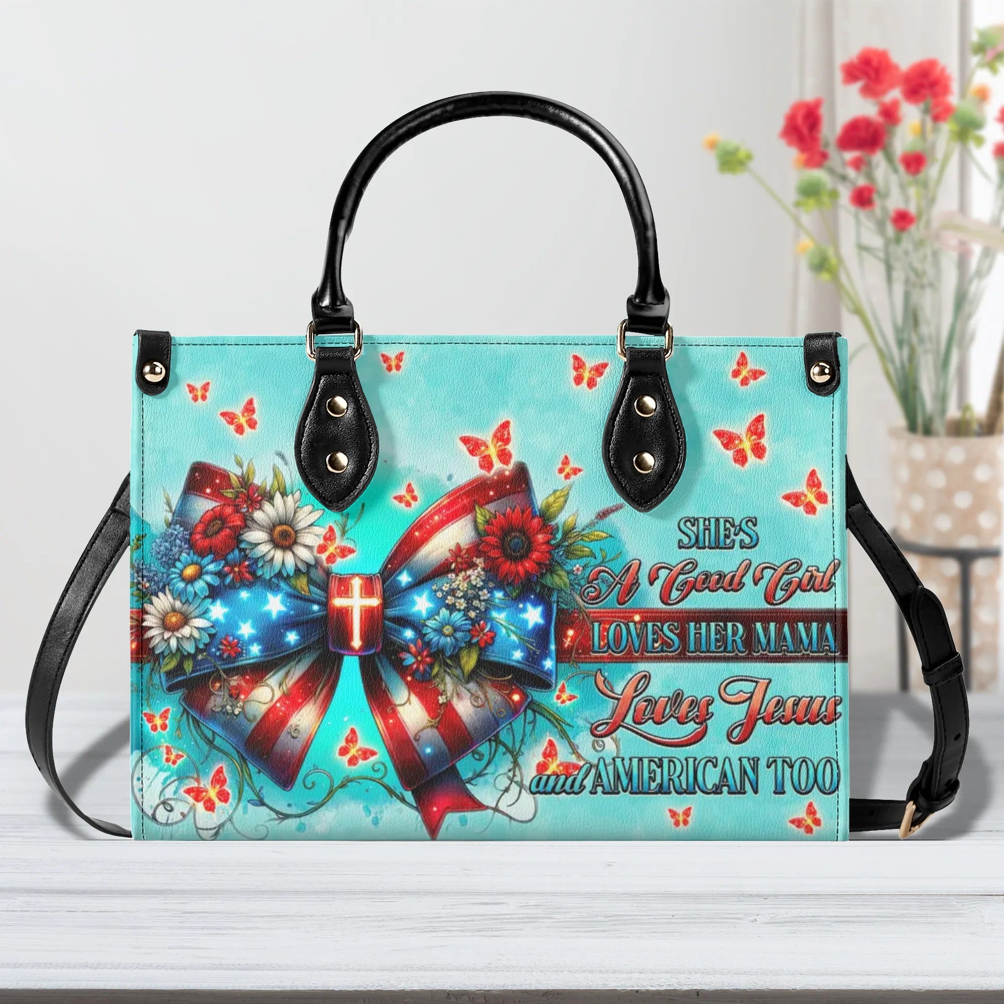 She's A Good Girl Leather Handbag - Tytd0406242