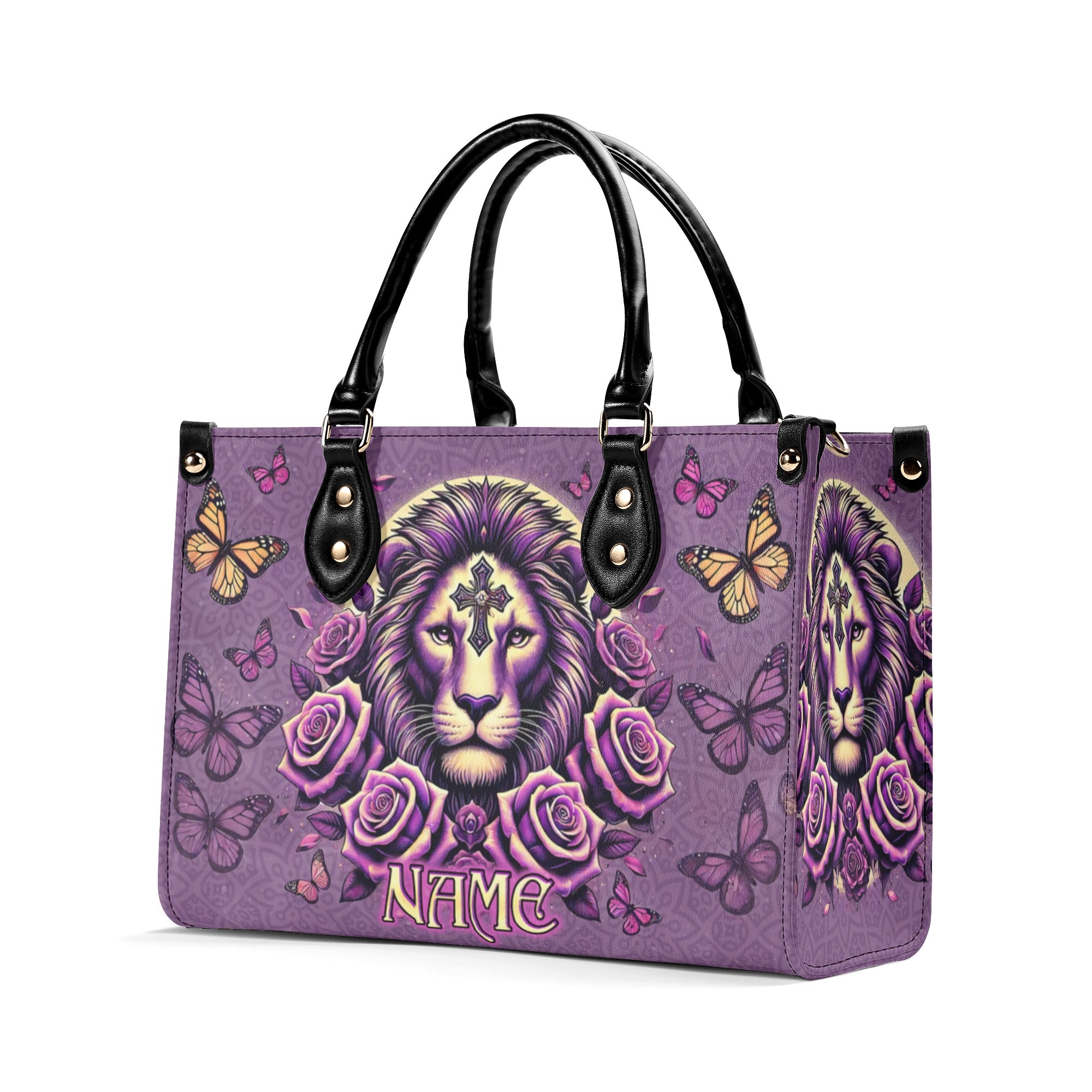 Lion Rose Leather Handbag  - Tlno0411244