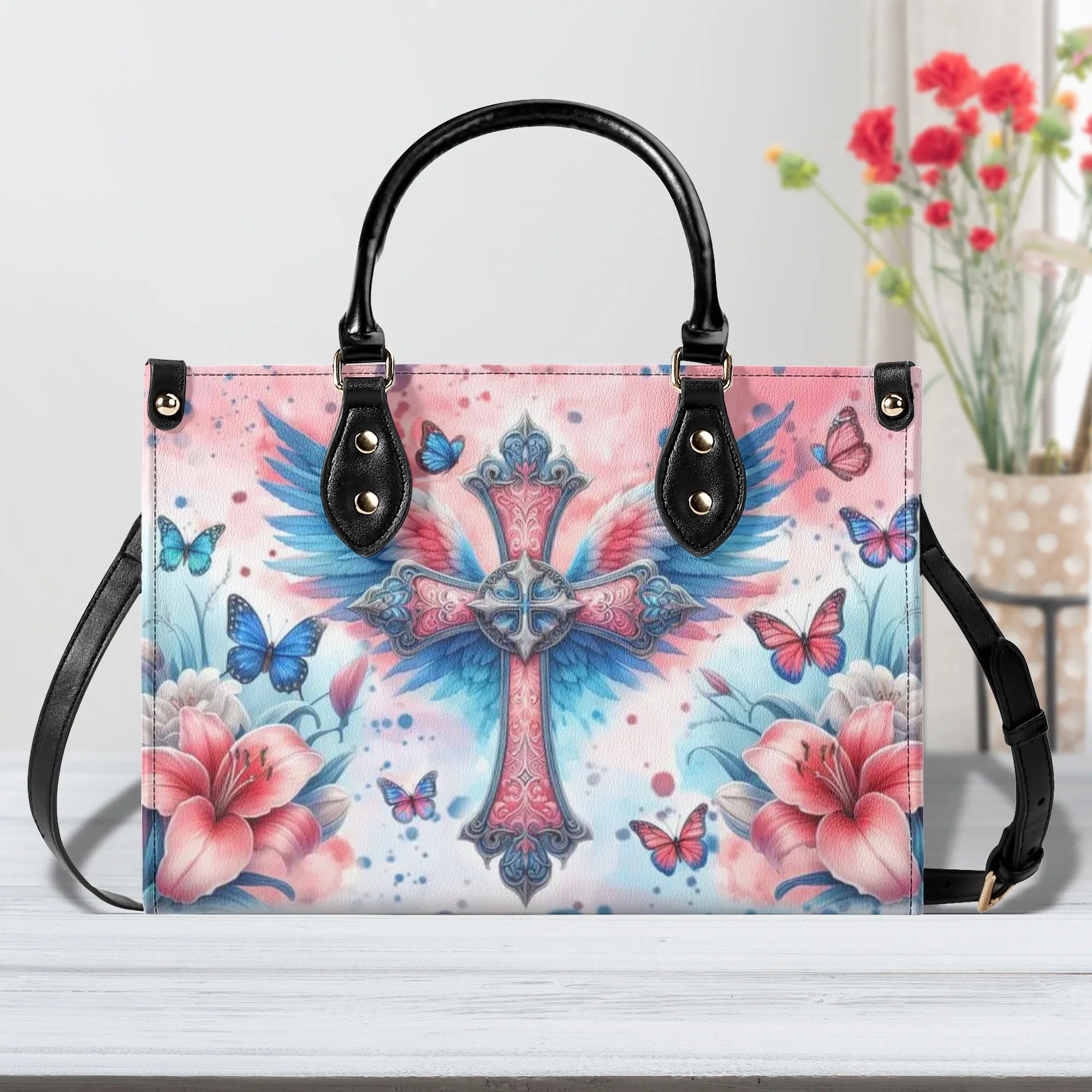 Cross Wings Leather Handbag - Yhhn2705244