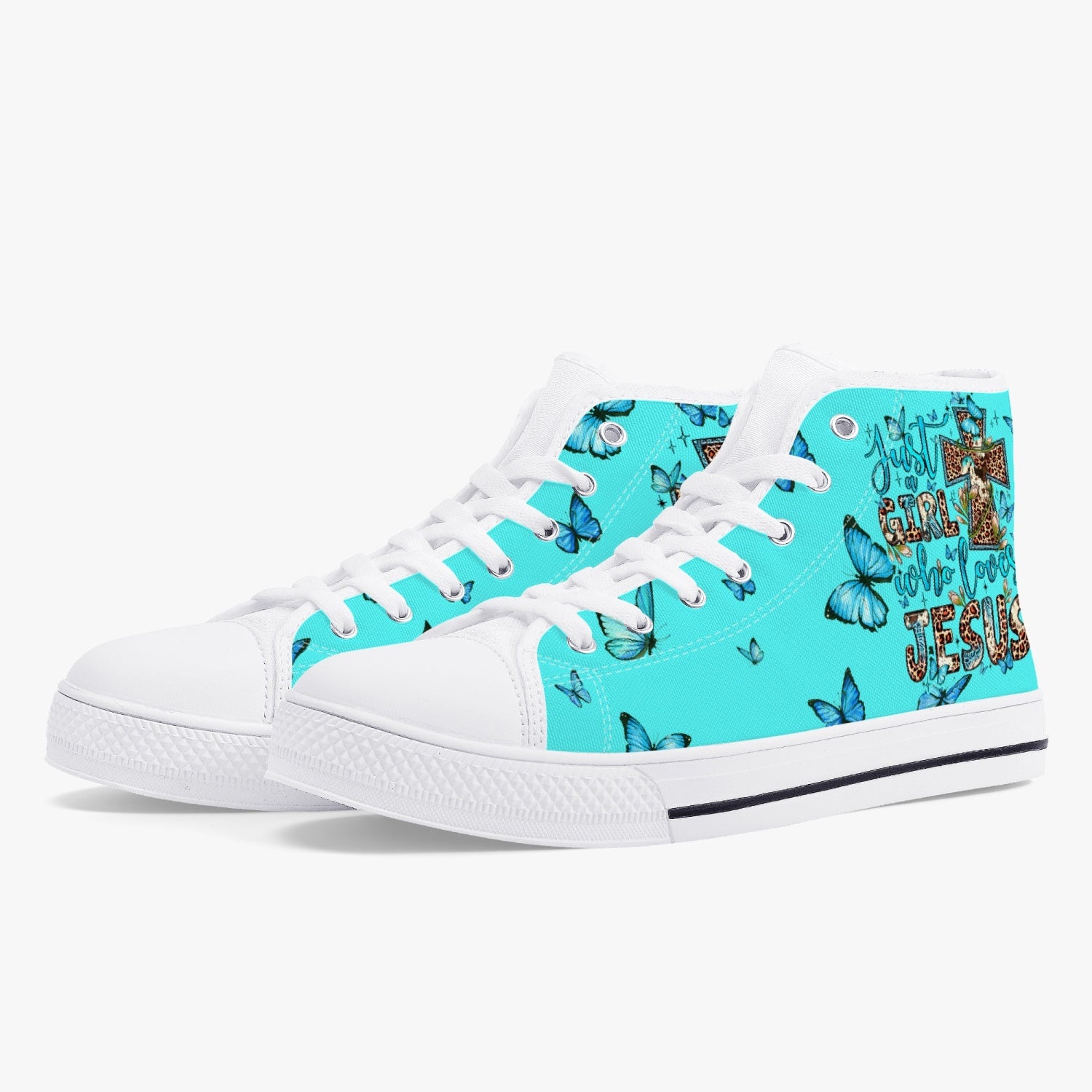 Just A Girl Who Loves Jesus High Top Canvas Shoes - Ty0707235