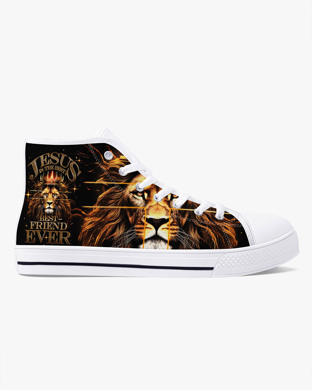 Jesus Is The Best Lion High Top Canvas Shoes - Ty02072310