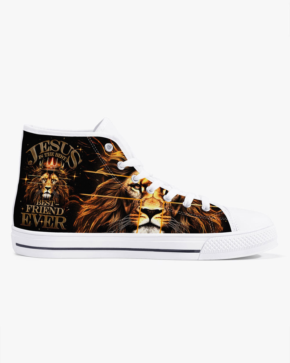 Jesus Is The Best Lion High Top Canvas Shoes - Ty02072310