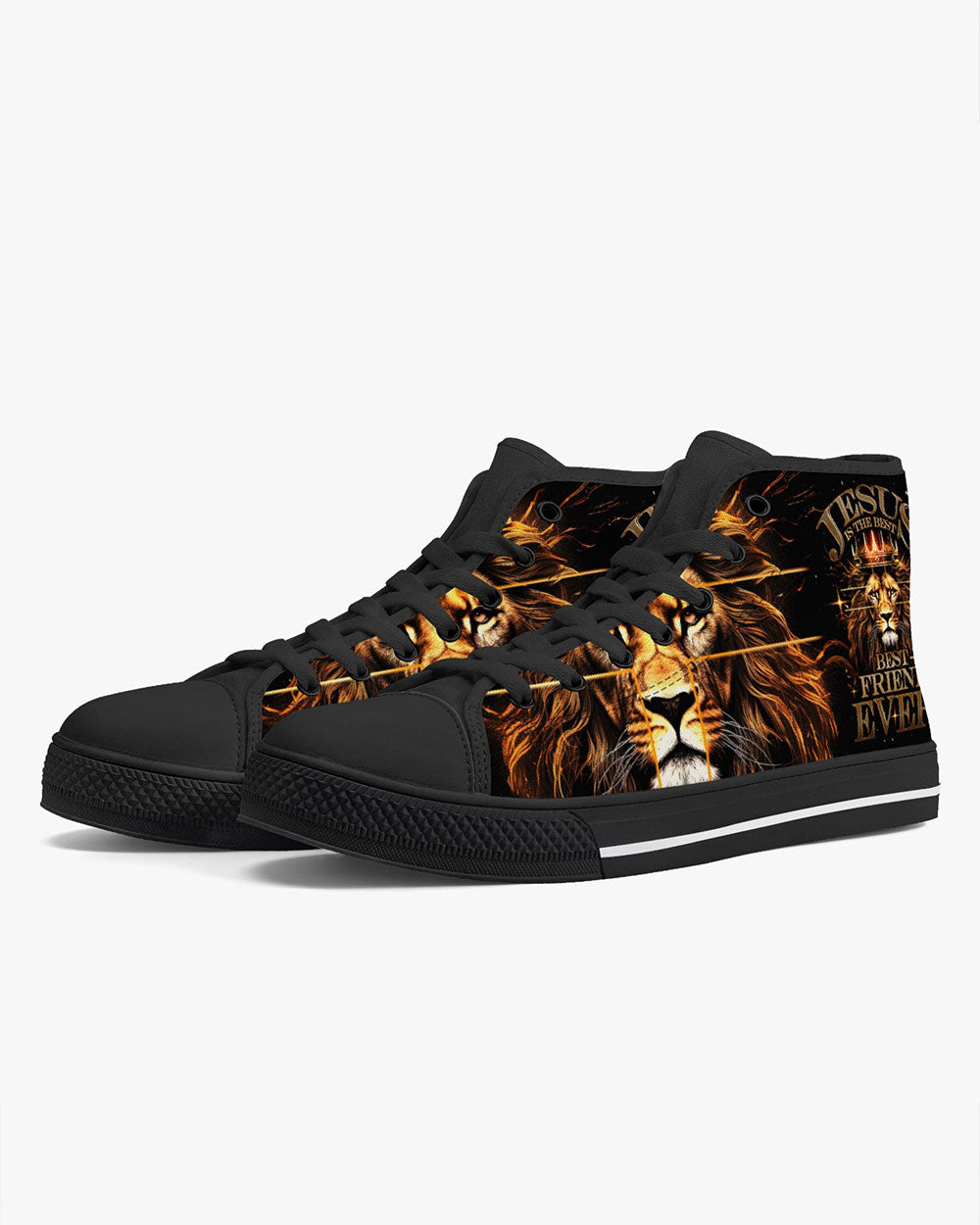 Jesus Is The Best Lion High Top Canvas Shoes - Ty02072310