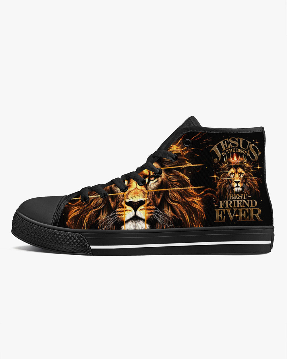 Jesus Is The Best Lion High Top Canvas Shoes - Ty02072310