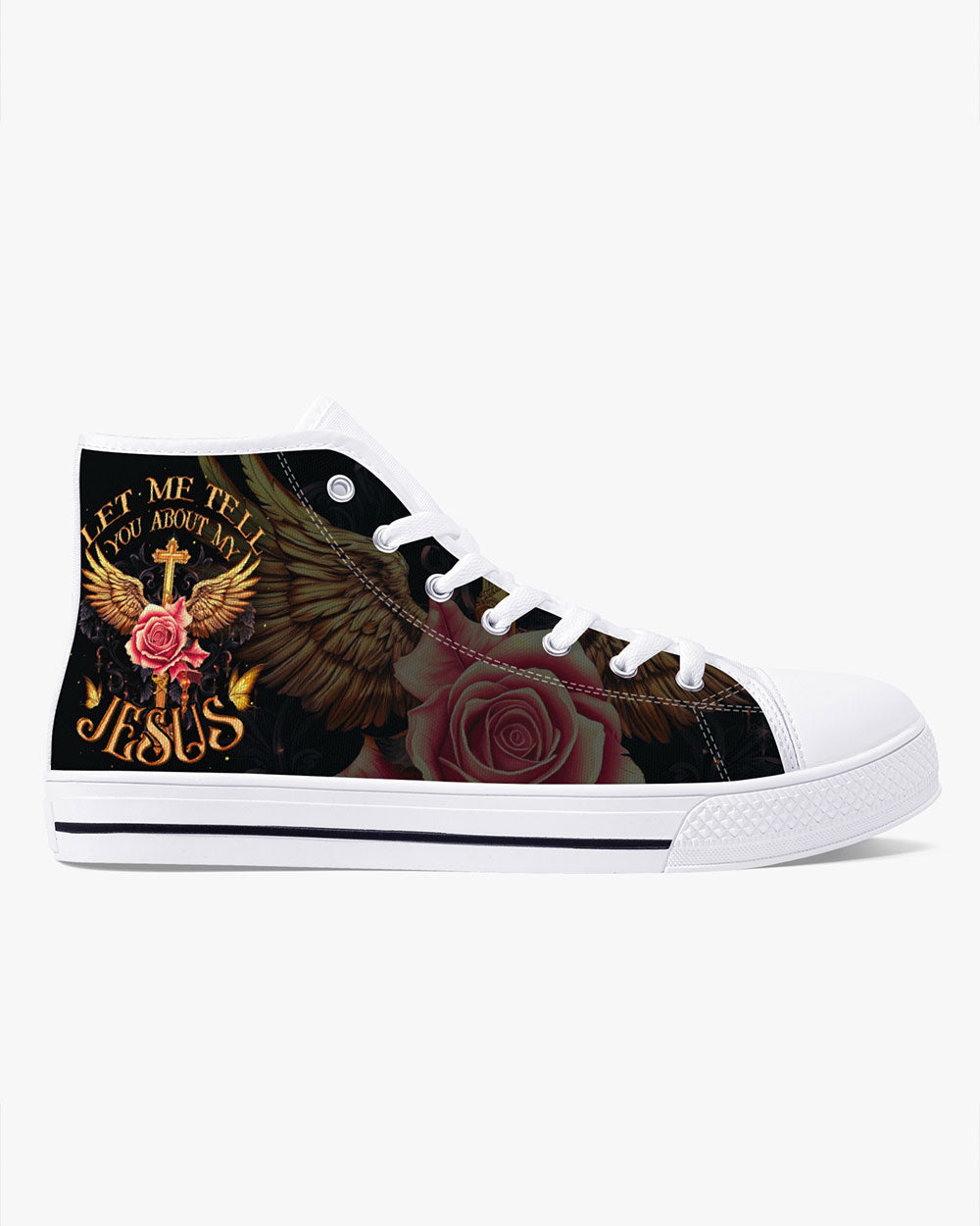 Let Me Tell You About My Jesus High Top Canvas Shoes - Ty3006239