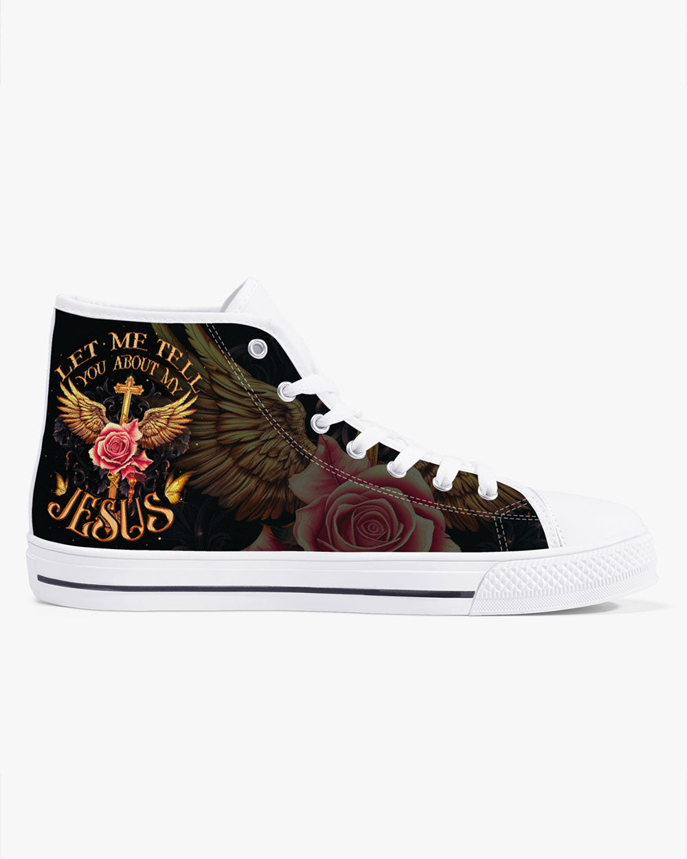 Let Me Tell You About My Jesus High Top Canvas Shoes - Ty3006239