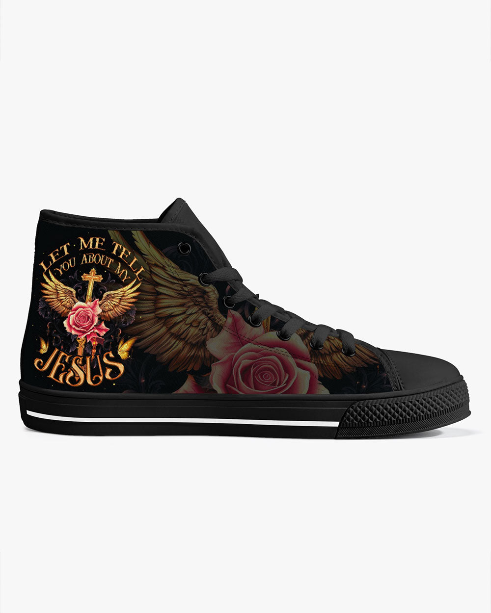 Let Me Tell You About My Jesus High Top Canvas Shoes - Ty3006239