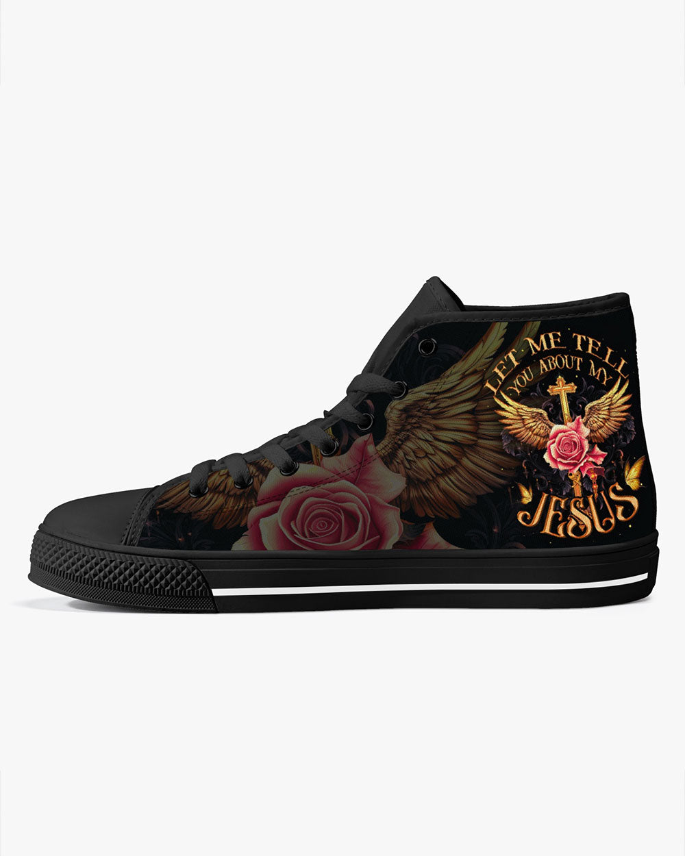 Let Me Tell You About My Jesus High Top Canvas Shoes - Ty3006239