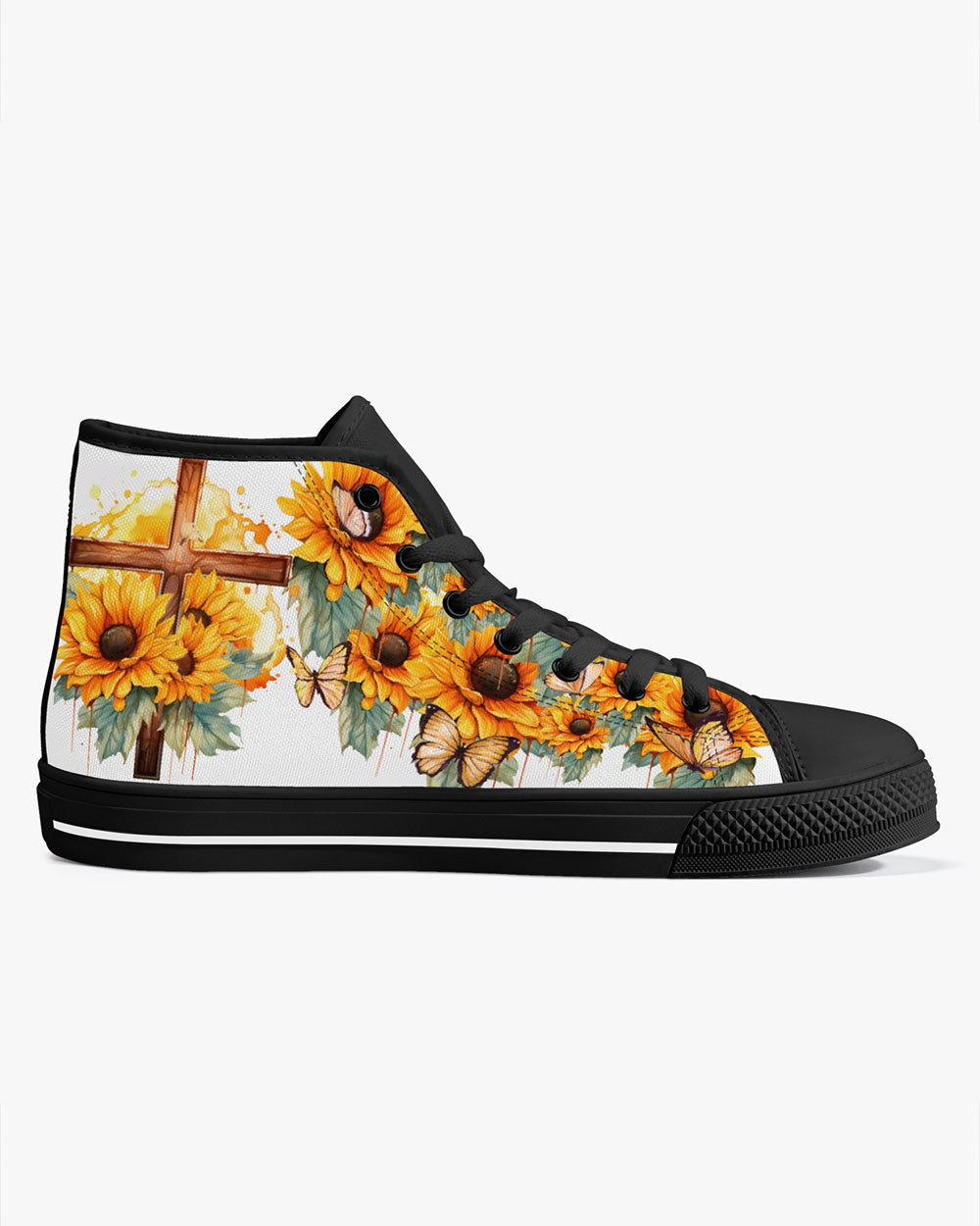 With God All Things Are Possible High Top Canvas Shoes - Tytd2606231