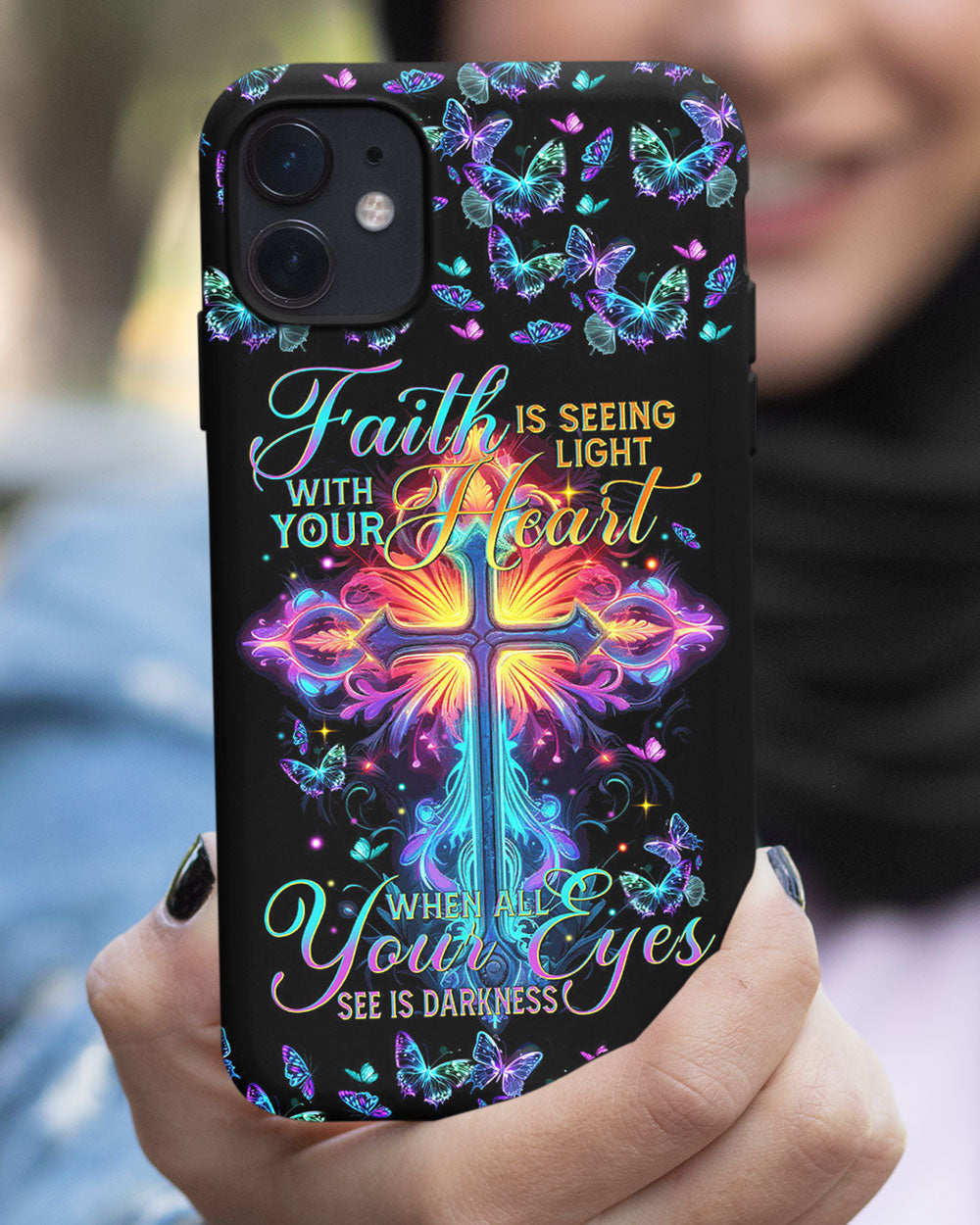 Faith Is Seeing Light With Your Heart Phone Case - Tytm3006234