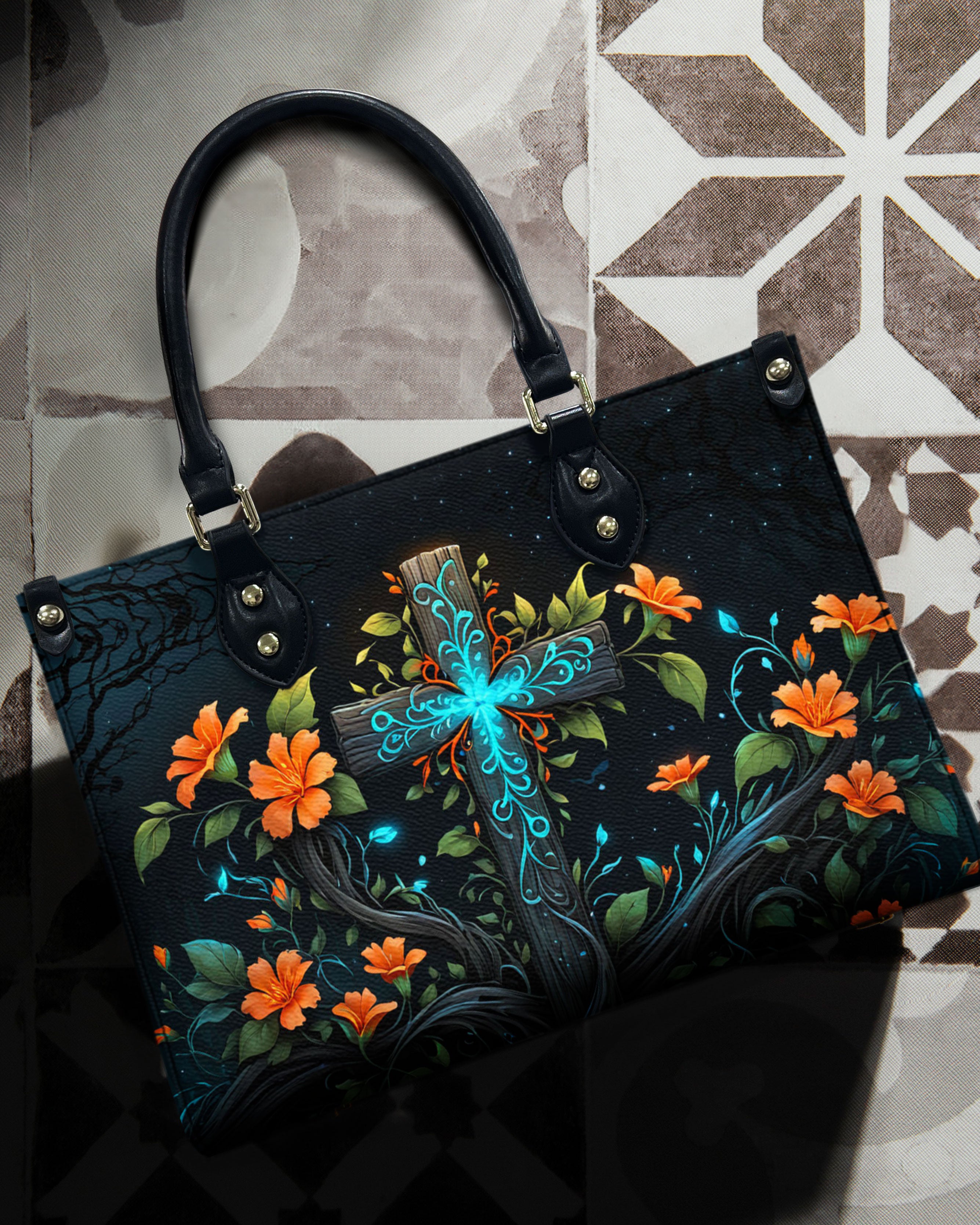 Faith Flower Leather Handbag - Yhdu1408244