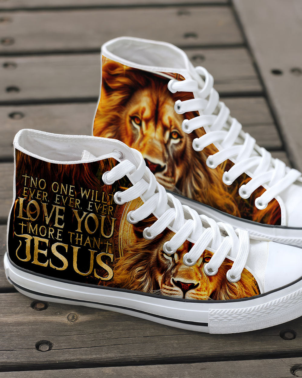 No One Will Ever Love You More Than Jesus High Top Canvas Shoes - Tytm30062310