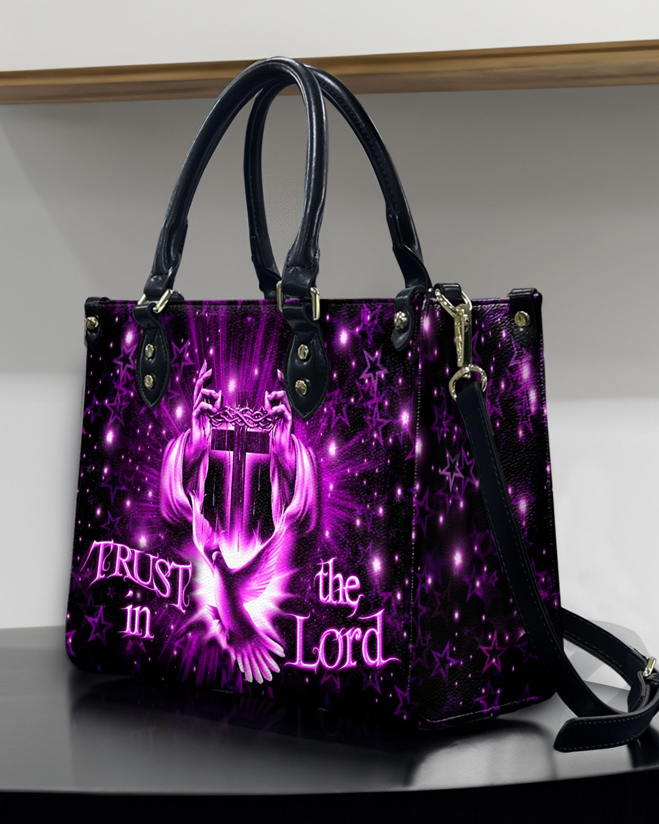 Trust In The Lord Leather Handbag - Yhdu0910244