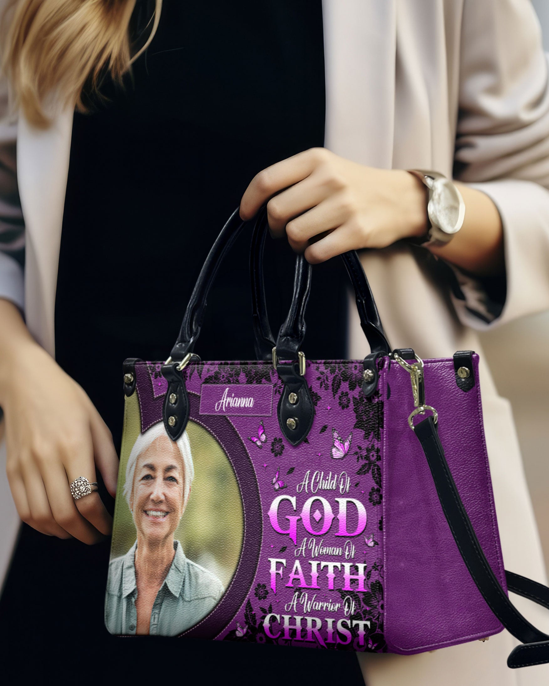 Personalized A Child Of God Leather Handbag - Tytm2612243