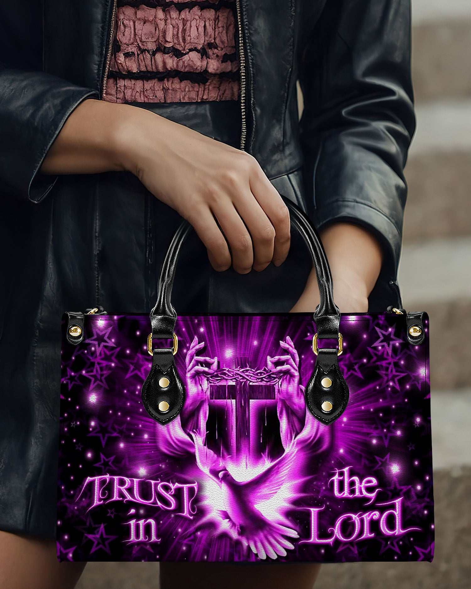 Trust In The Lord Leather Handbag - Yhdu0910244