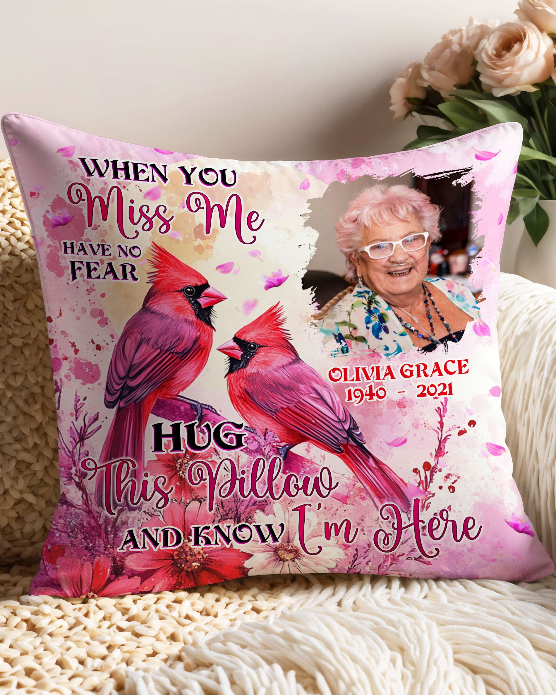 Personalized When You Miss Me Cardinals Pillow - Tlnz0602253