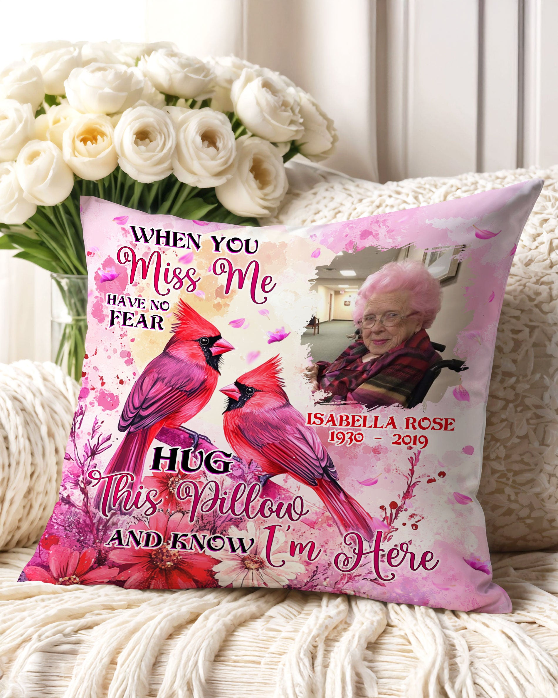 Personalized When You Miss Me Cardinals Pillow - Tlnz0602253