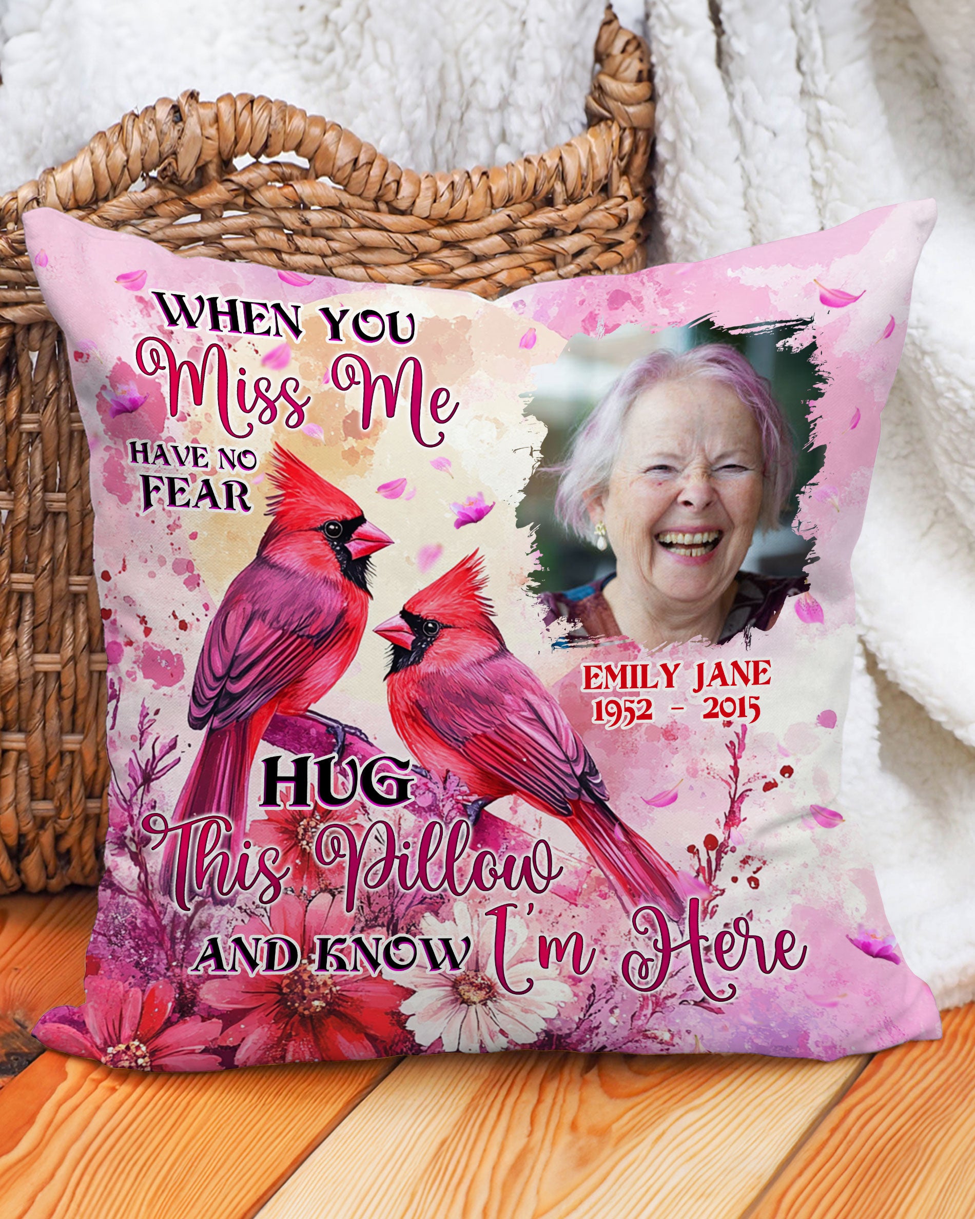 Personalized When You Miss Me Cardinals Pillow - Tlnz0602253