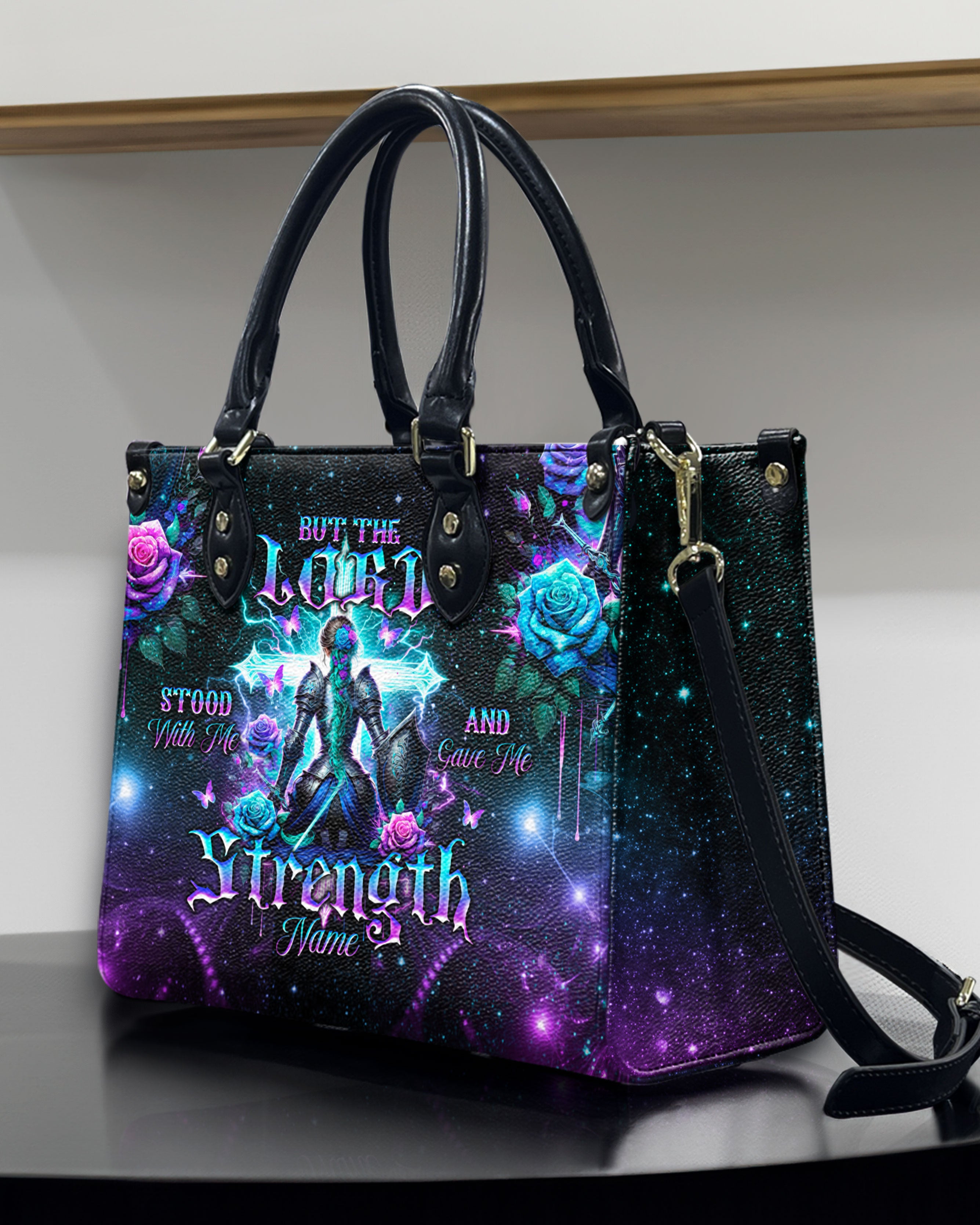 Lord Stood With Me Warrior Leather Handbag - Tlno2103244