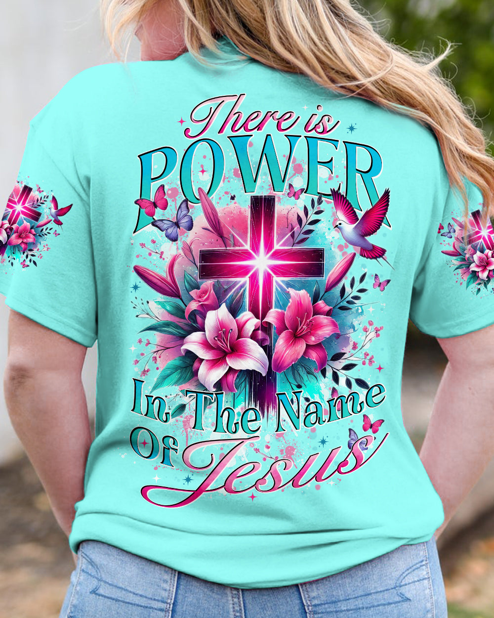 There Is Power In The Name Of Jesus Women's All Over Print Shirt - Tytd1207242