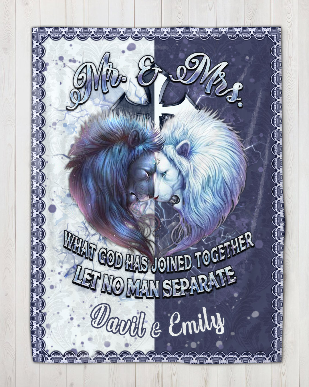 Personalized What God Has Joined Together Couple's Fleece Blanket - Yhhn2101254