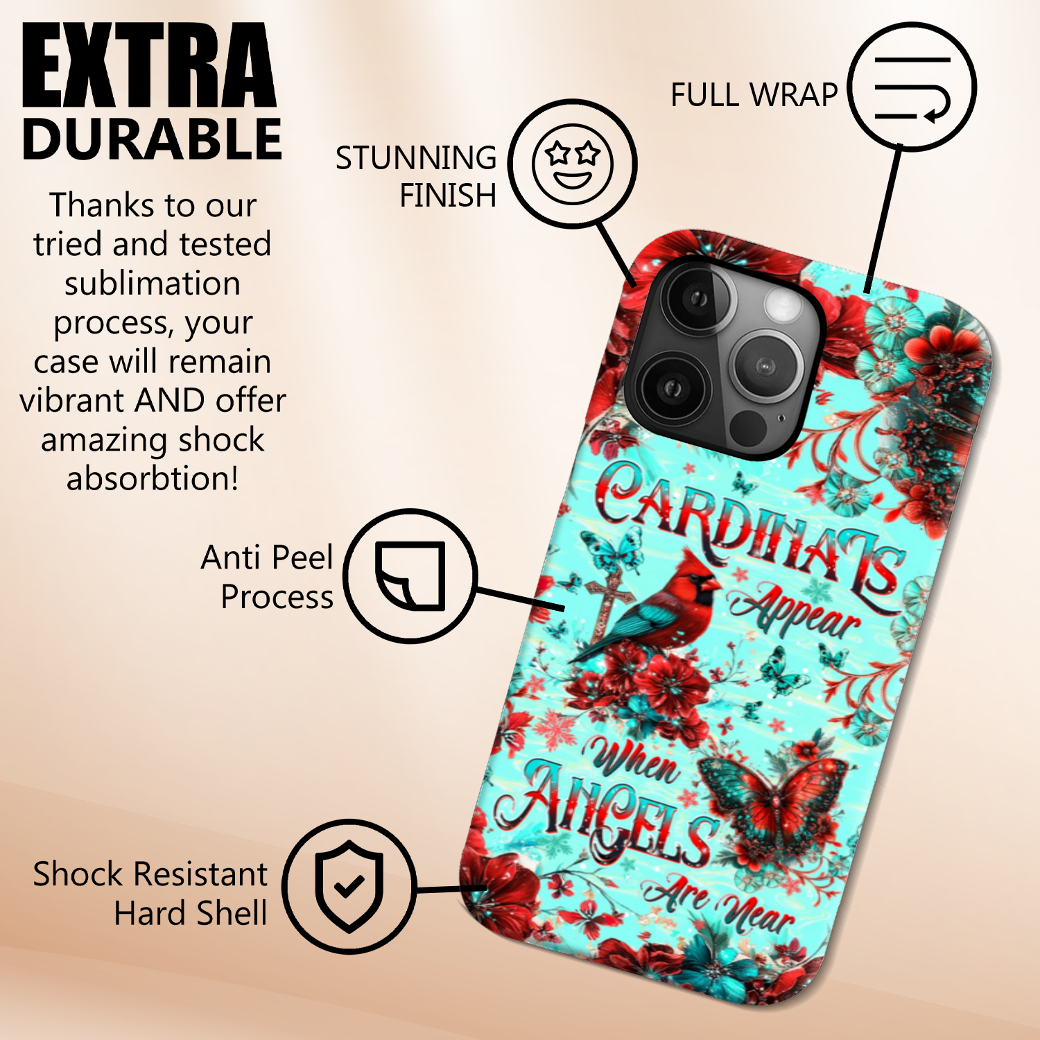 When Cardinals Appear Angels Are Near Phone Case  - Tltw1212241