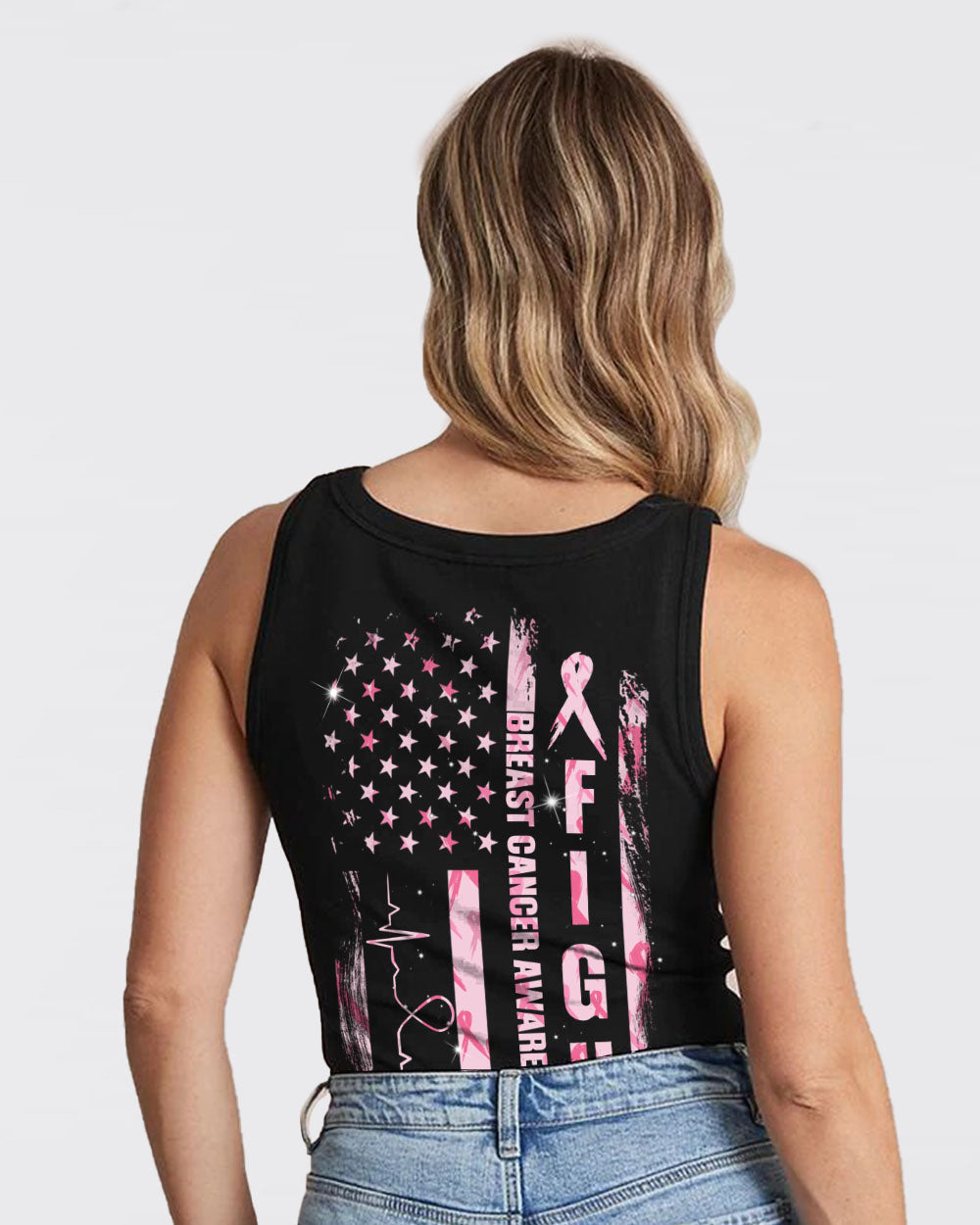 Fight Flag Women's Breast Cancer Awareness Tanks