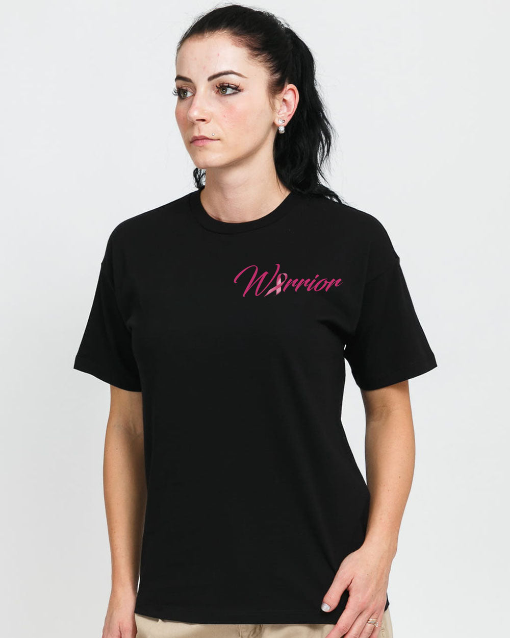 Warrior Sunflower Flag Women's Breast Cancer Awareness Tshirt