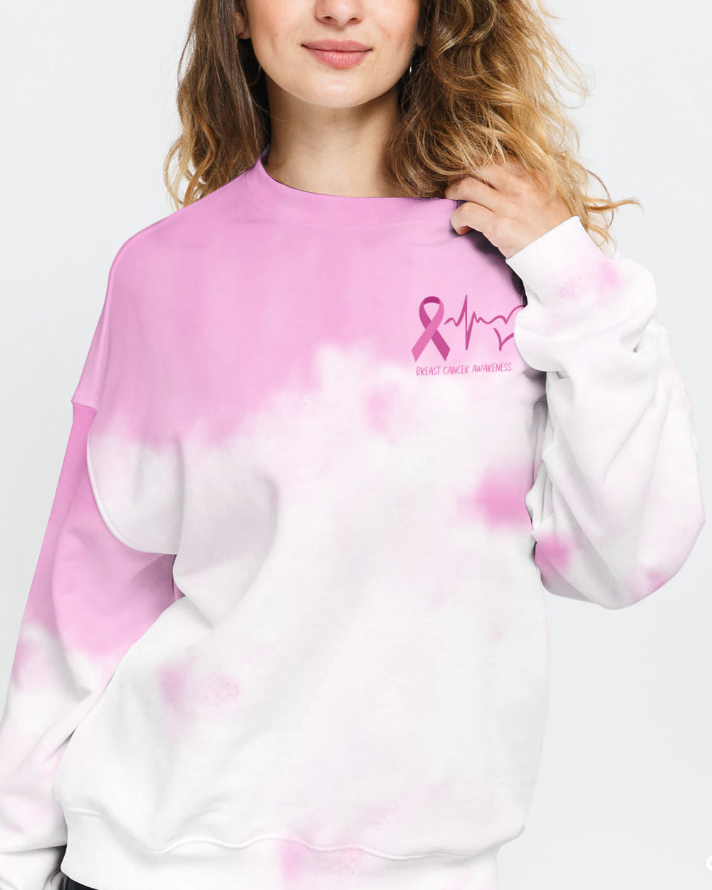 Hope For A Cure Butterfly Women's Breast Cancer Awareness Sweatshirt