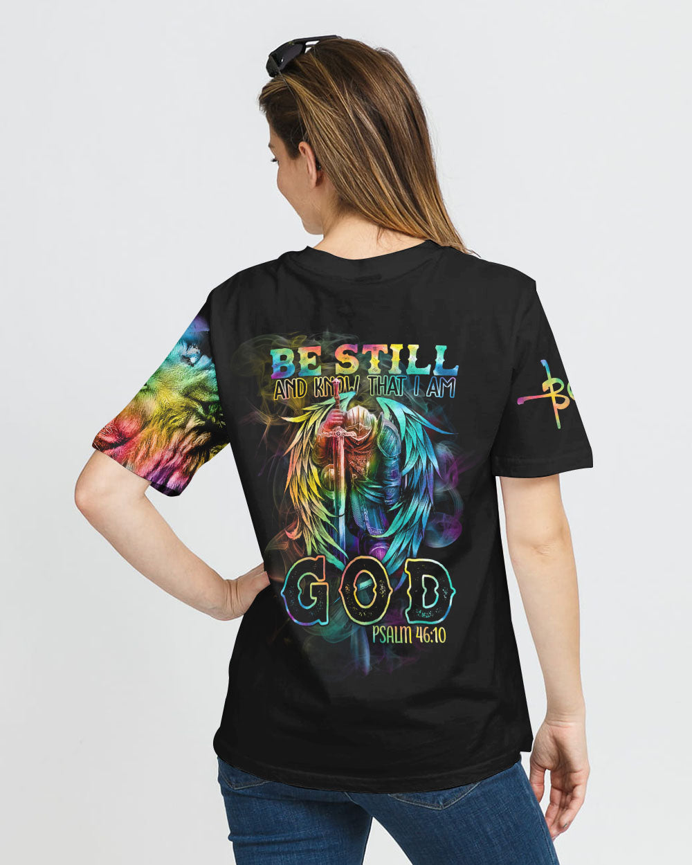 Be Still And Know That I Am God Warrior Wings Women's Christian Tshirt